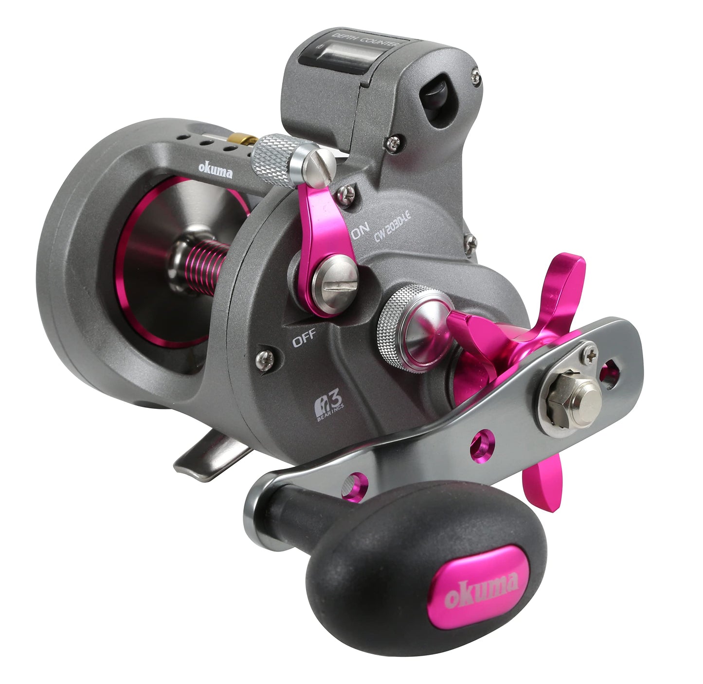 Okuma Coldwater Lightweight Graphite Round Trolling Reel Ladies Edition