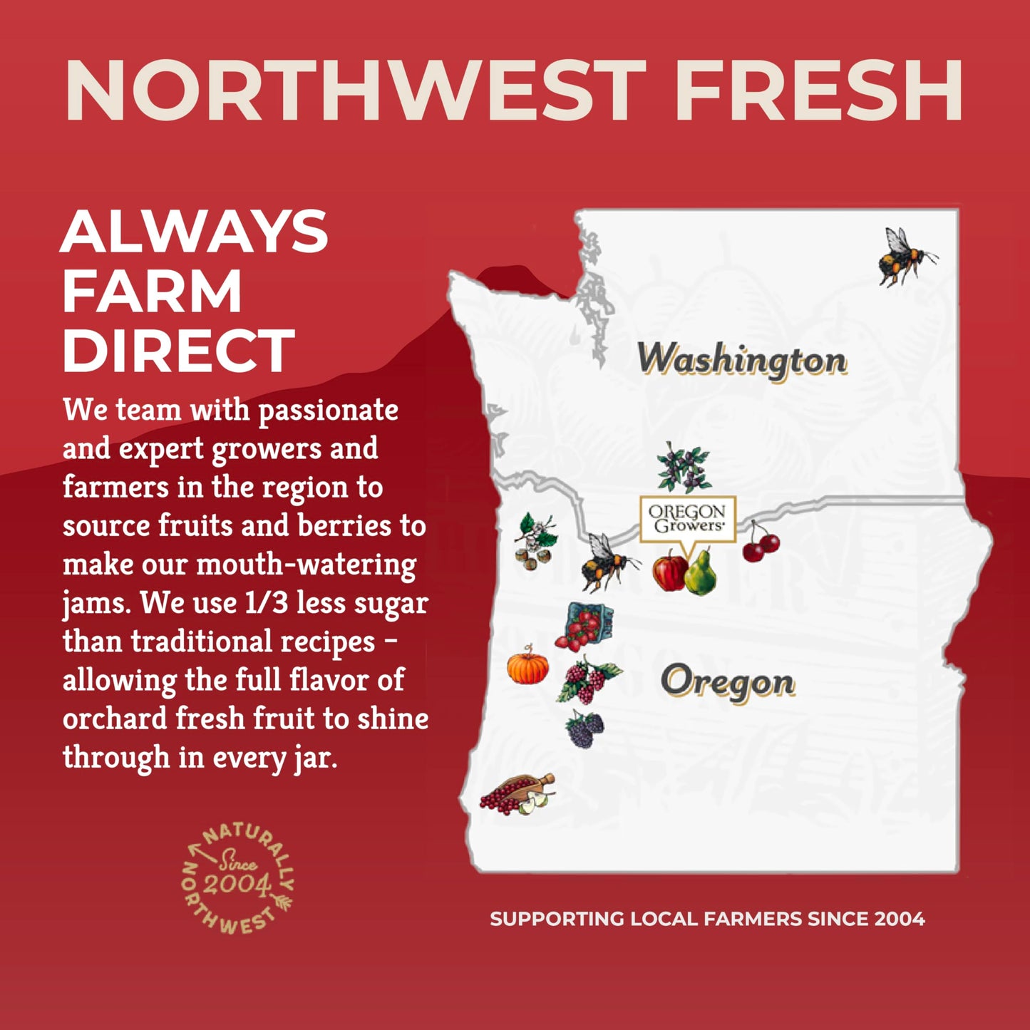 Oregon Growers, Marionberry Jam, Strawberry Jam, & Red Raspberry Jam Variety Pack - Marionberry Preserves, Strawberry Preserves, Red Raspberry Preserves, Organic Jelly - 12 Oz Each (Pack of 3)