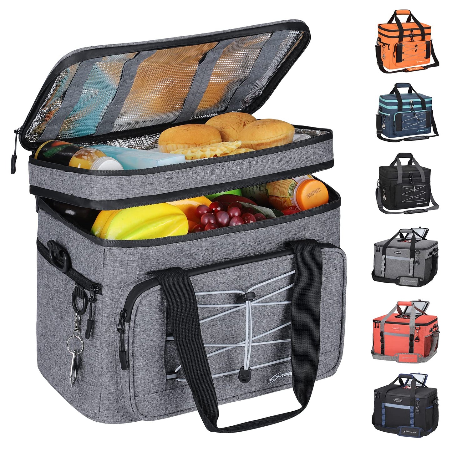 Maelstrom Soft Cooler Bag,Collapsible Soft Sided Cooler,24/30/60/75 Cans Beach Cooler,Ice Chest,Large Leakproof Camping Cooler,Portable Travel Cooler for Grocery Shopping,Camping,Road Trips