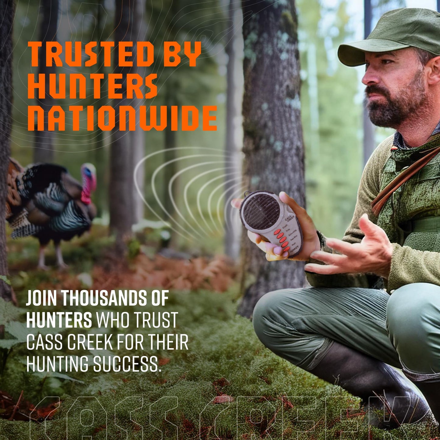 Cass Creek Ergo Call, Handheld Electronic Hunting Call, Compact Design, 5 Authentic Calls in 1, Expert Calls for Everyone