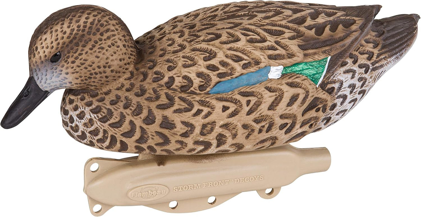 Flambeau Outdoors 8016SUV Storm Front 2 Blue-Winged Teal Decoys, Classic Floaters- 6-Pack