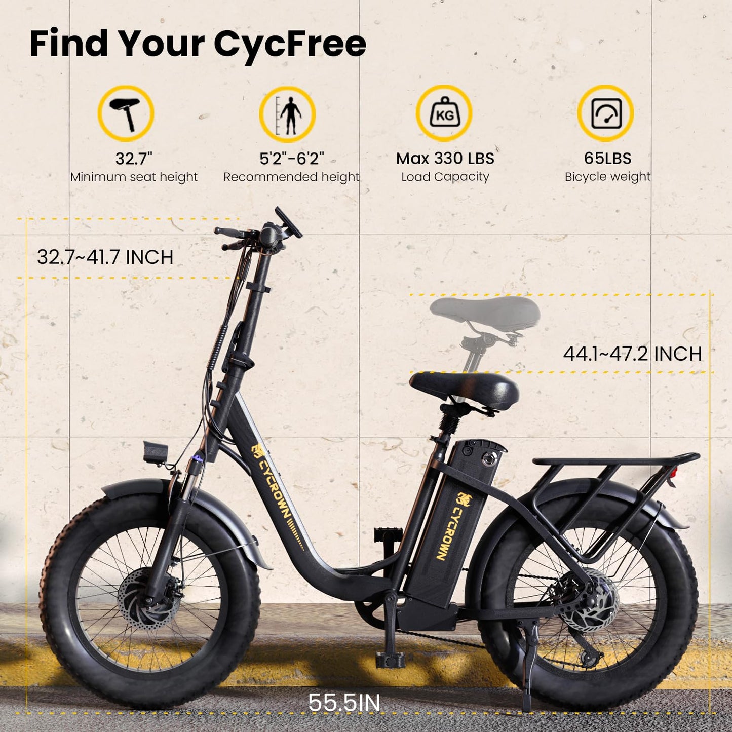 Electric Bike for Adults,Peak 1000W/1500W Motor,20/28MPH 55-150Mile ebikes for Adults with 10.4AH/13AH/26AH Battery,20" Fat Tire Electric Dirt Bike Commuting Off Road Ebike, UL2849