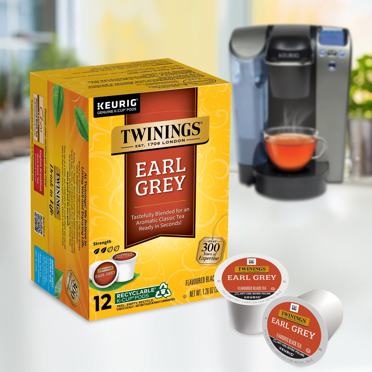 Twinings English Breakfast Black Tea K-Cup Pods for Keurig, 24 Count (Pack of 1), Smooth, Flavourful, Robust, Caffeinated, Enjoy Hot or Iced