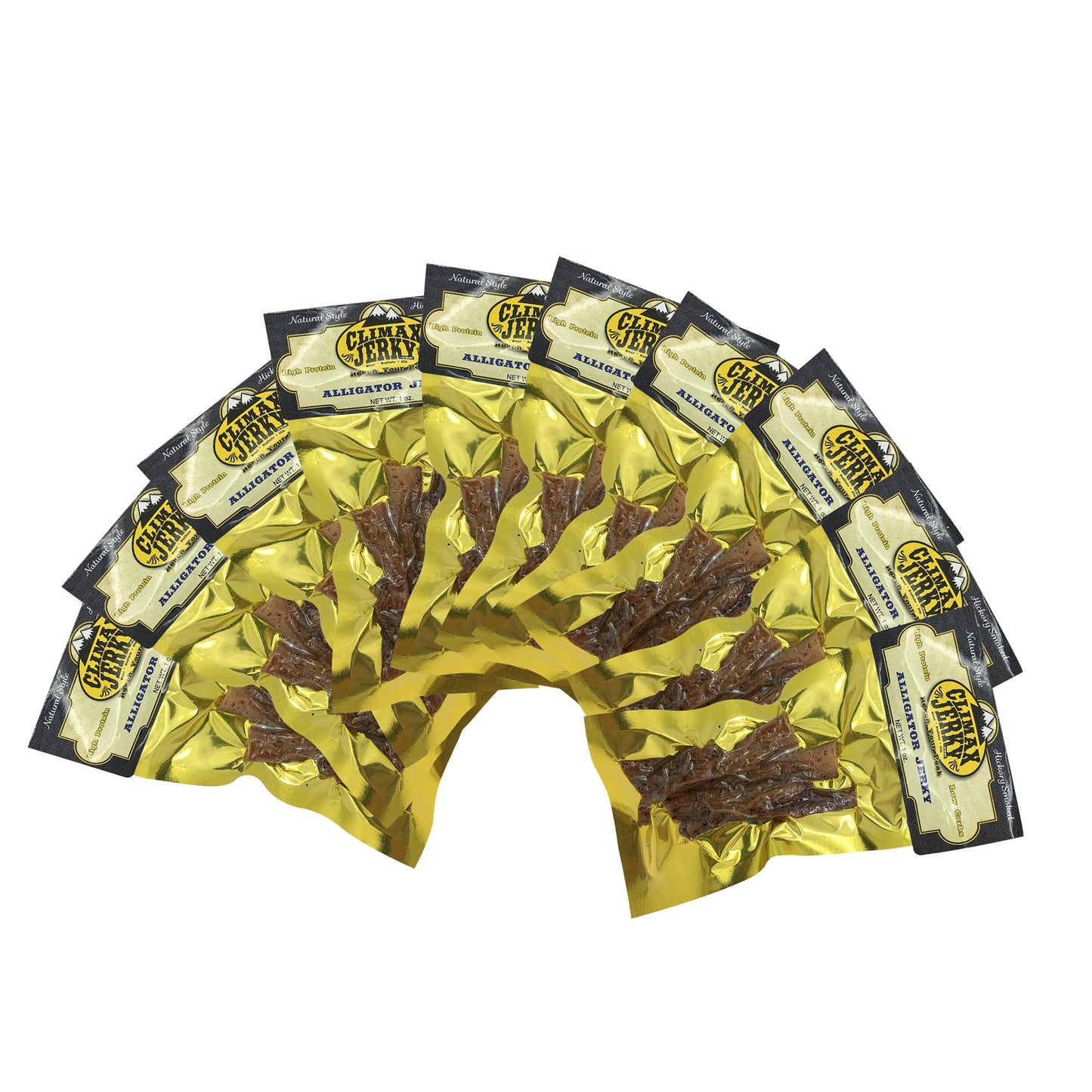 Premium All Natural 1 OZ. Smoked Original Style Alligator Jerky – 100% Made From Solid Strips of Gator - No Preservatives - High Protein - Low Carbs (Alligator Smoked 1 Pack)