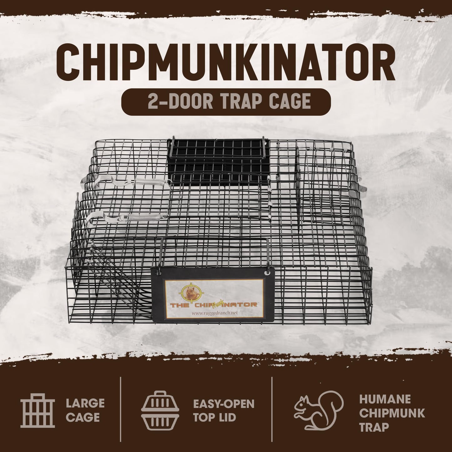 Rugged Ranch Live Chipmunk Trap, Catch & Release Cage, Large, Chipmunkinator