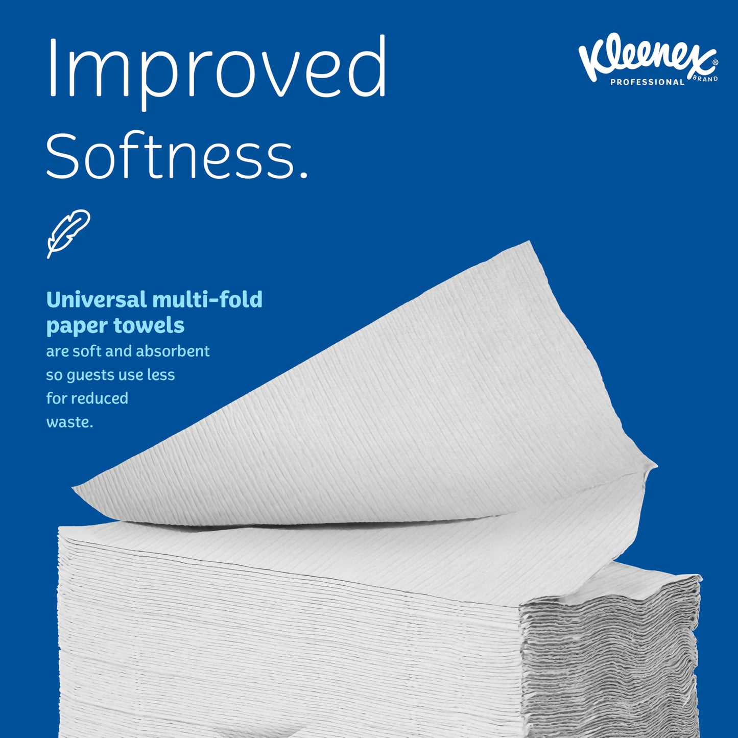 Kleenex Professional Universal Multifold Paper Towels, Bulk (01890), Absorbency Pockets, 9.2" x 9.4" Towel, White (150 Sheets/Pack, 16 Packs/Case, 2,400 Sheet Total)