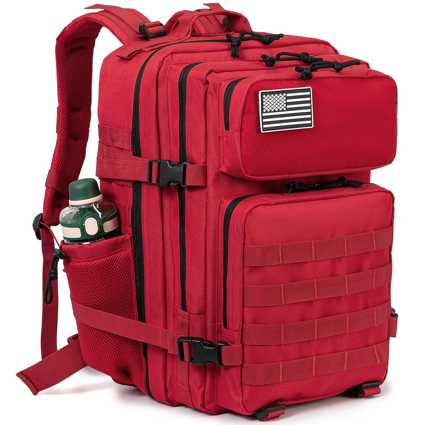 QT&QY 25L/35L/45L Military Tactical Backpack For Men Molle Daypack 3 Day Bug Out Bag Hiking Rucksack With Bottle Holder