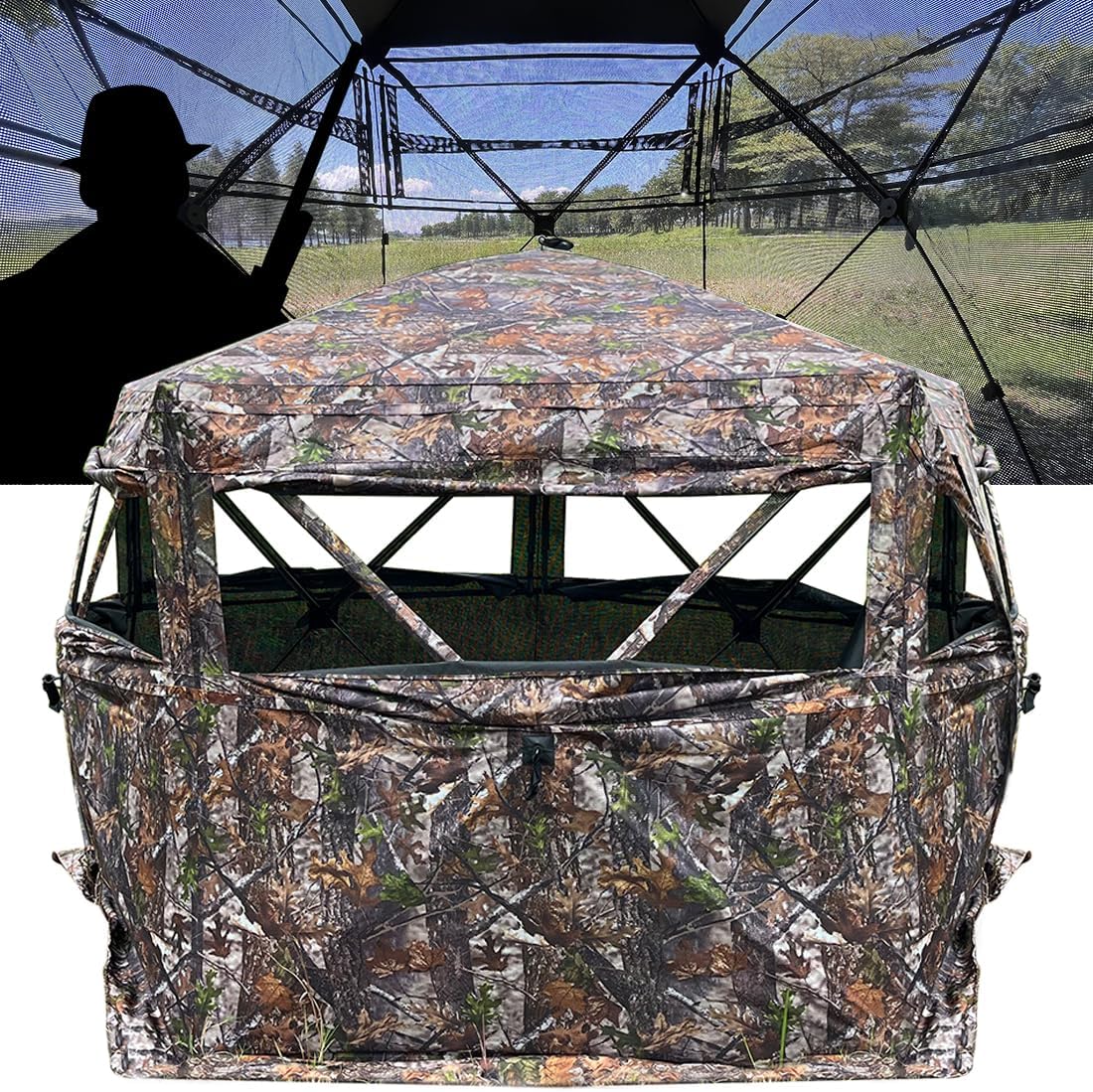 Extra Large Tall 3-4 Person 5-Sided Hunting Blind 288 Degree See Throu – LENONLURES.COM Extra Large Tall 3-4 Person 5-Sided Hunting Blind 288 Degree See Throu – LENONLURES.COM