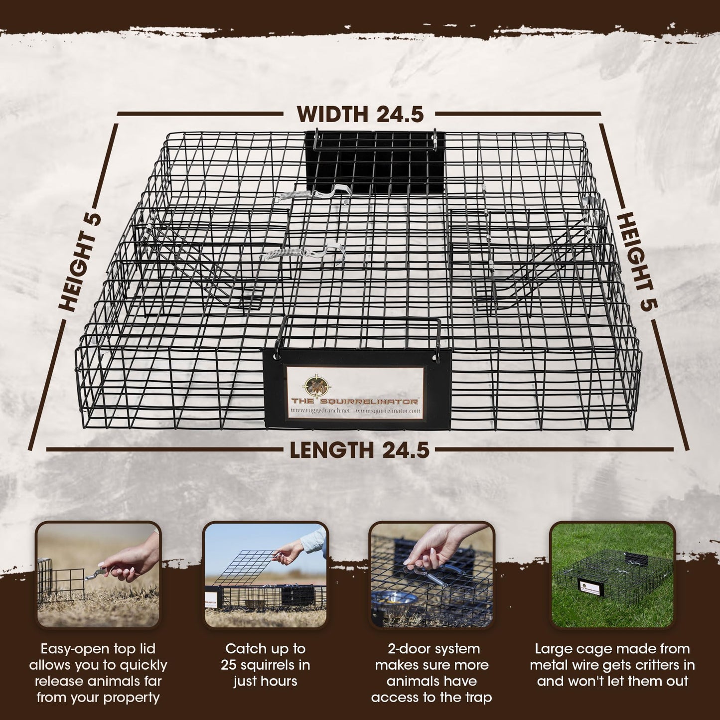 Rugged Ranch Live Chipmunk Trap, Catch & Release Cage, Large, Chipmunkinator