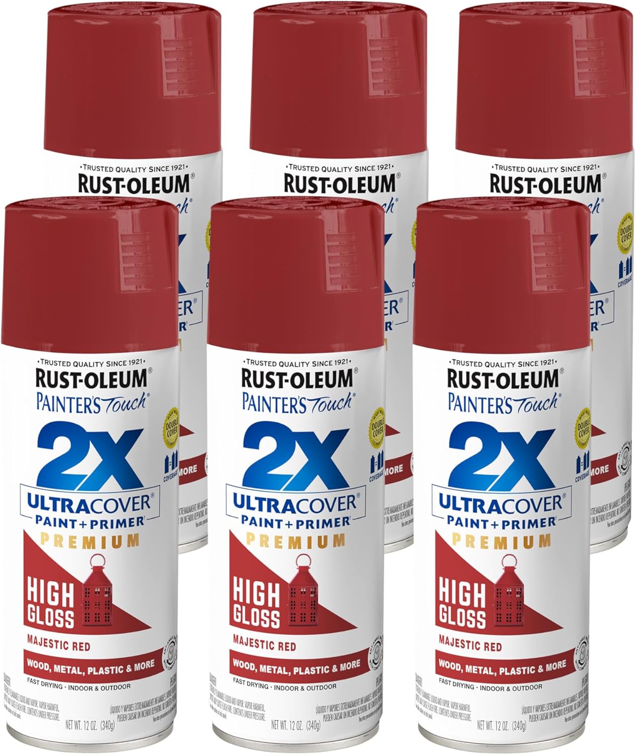 Rust-Oleum 331182 Painter's Touch 2X Ultra Cover Spray Paint, 12 oz, Ultra Matte Black
