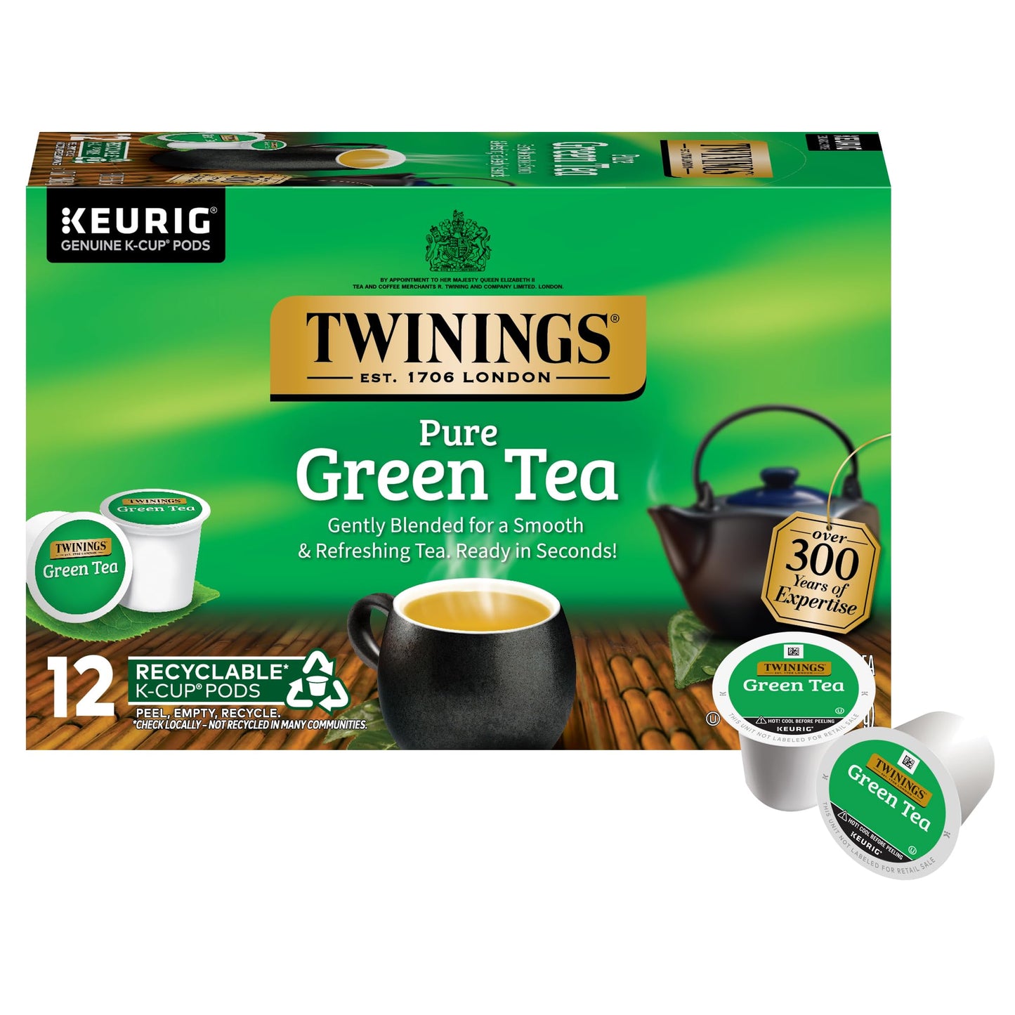 Twinings English Breakfast Black Tea K-Cup Pods for Keurig, 24 Count (Pack of 1), Smooth, Flavourful, Robust, Caffeinated, Enjoy Hot or Iced