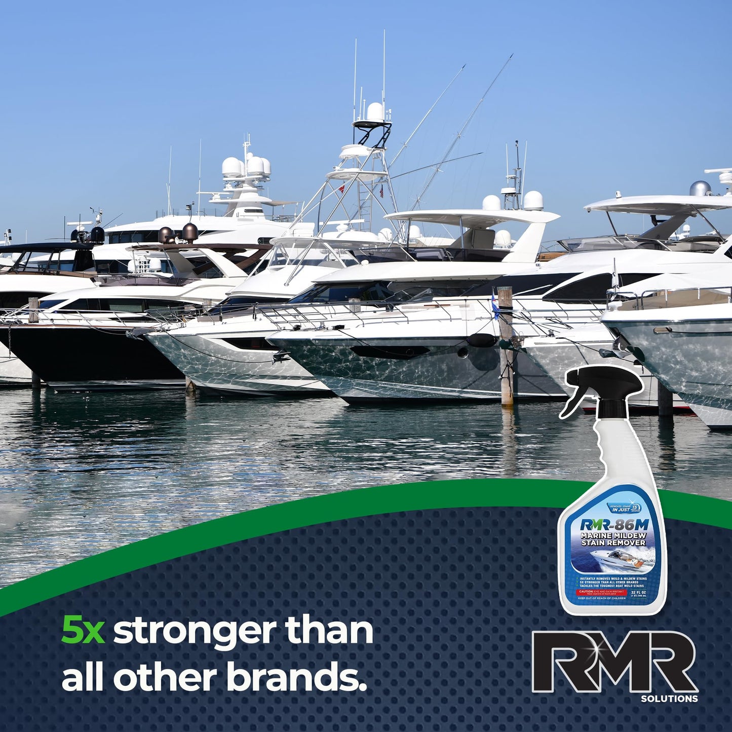 RMR-86M Marine Mildew-Stain Remover, Instantly Removes Mold Stains and Mildew Stains, Sodium Hypochlorite Formula, Less Abrasive, Easy to Use