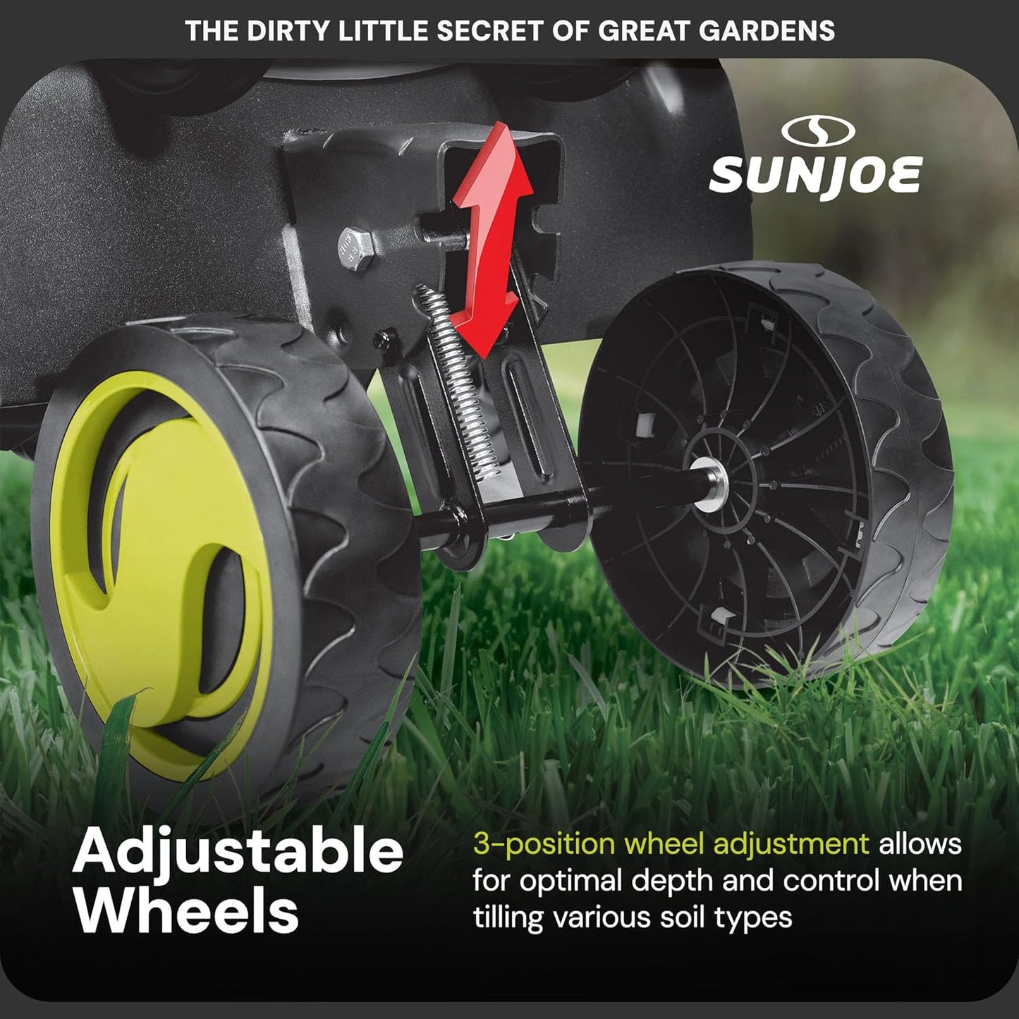 Sun Joe Electric Corded Garden Tiller & Cultivator, Steel Tines, 13.5 Amp, 16 Inch, Black - Heavy Duty Gardening Machine Equipment for Lawn, Yard, & Grass