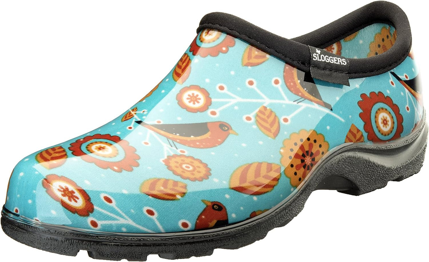 Sloggers Original Waterproof Rain and Garden Shoe for Women– Outdoor Slip-On Garden Clog - Made in The USA with Premium Comfort Insole and Arch Support - Classic Chicken Black, Size 8