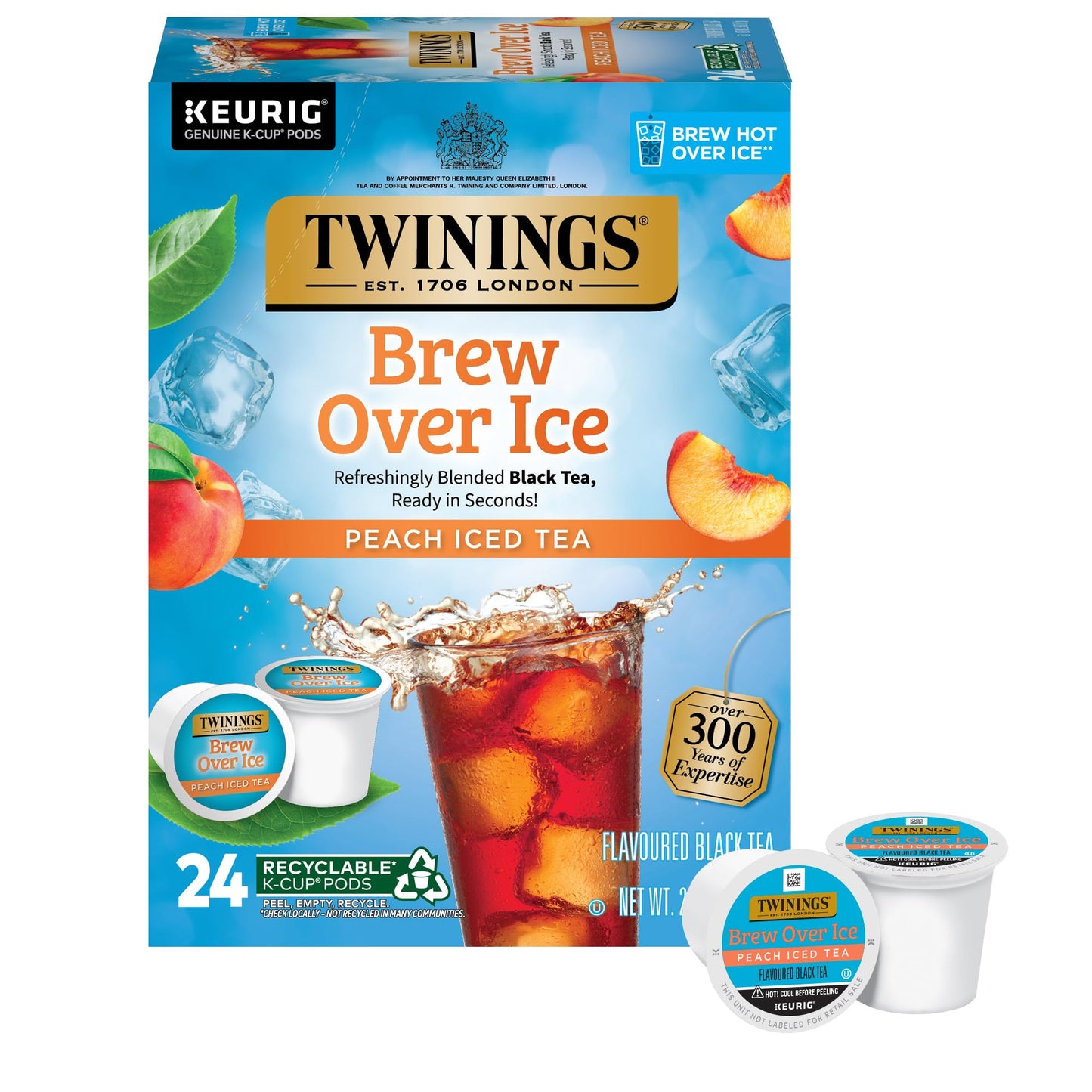 Twinings English Breakfast Black Tea K-Cup Pods for Keurig, 24 Count (Pack of 1), Smooth, Flavourful, Robust, Caffeinated, Enjoy Hot or Iced