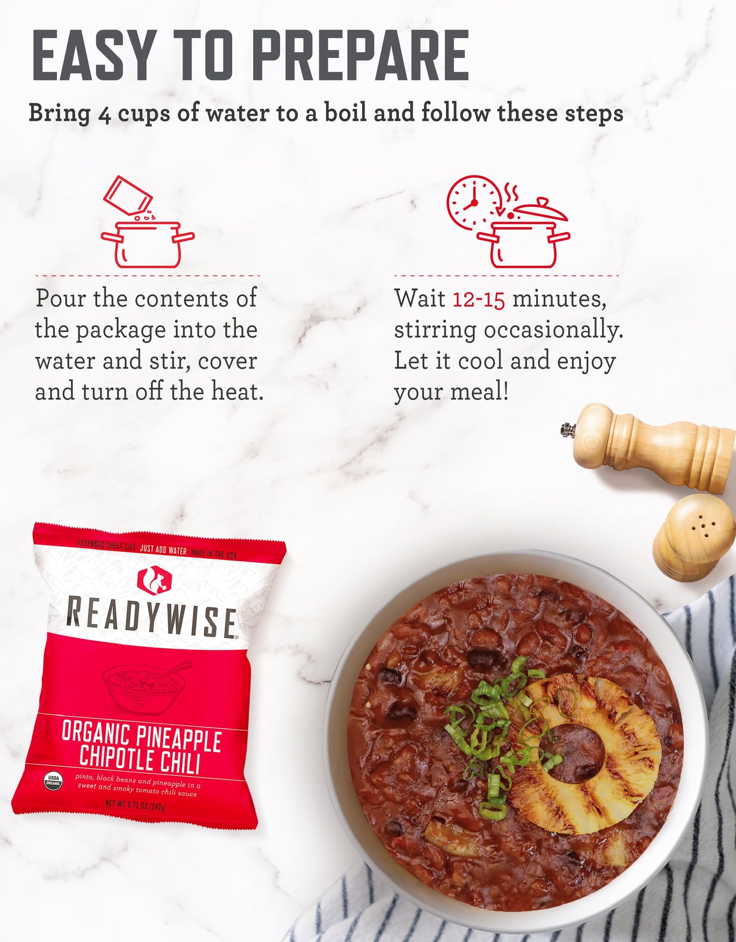 READYWISE - Emergency Food Supply Bucket, 120 Servings, MRE Meal Food Supply, Premade, Freeze Dried Survival Rations for Hiking, Adventure & Camping Essentials, Individually Packaged, 25 Year Shelf Life