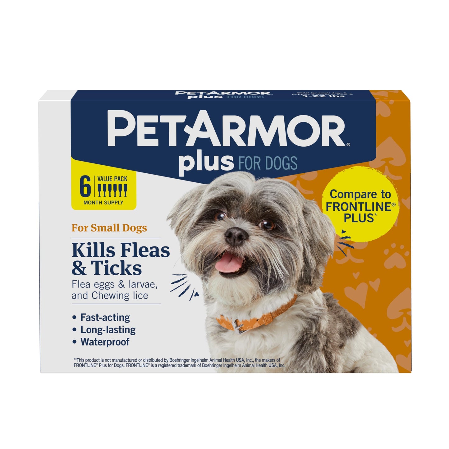 PetArmor Plus Flea and Tick Prevention for Cats, Cat Flea and Tick Treatment, 6 Dose, Waterproof Topical, Fast Acting, Cats Over 1.5 lbs