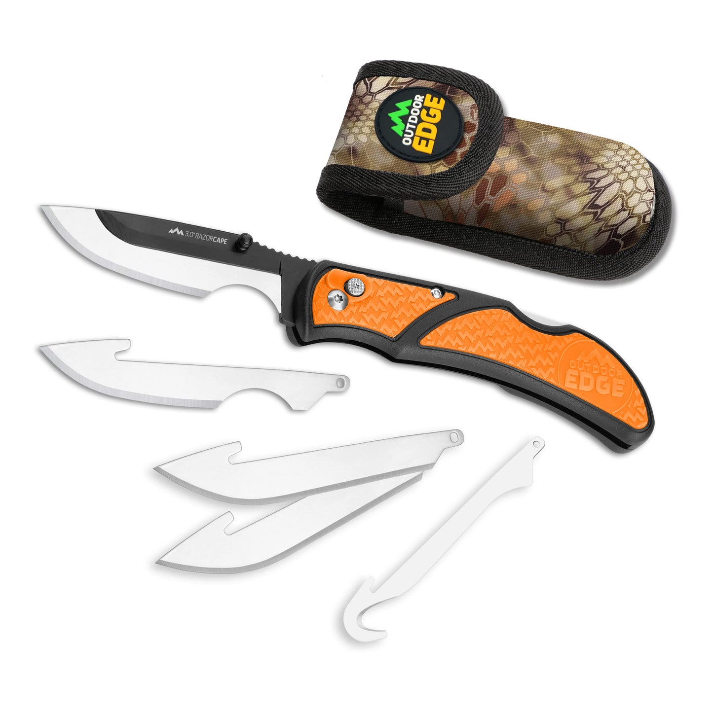 OUTDOOR EDGE 3.5" RazorSafe Replacement Sharp-Point Knife Blades, 24 Piece Value Pack