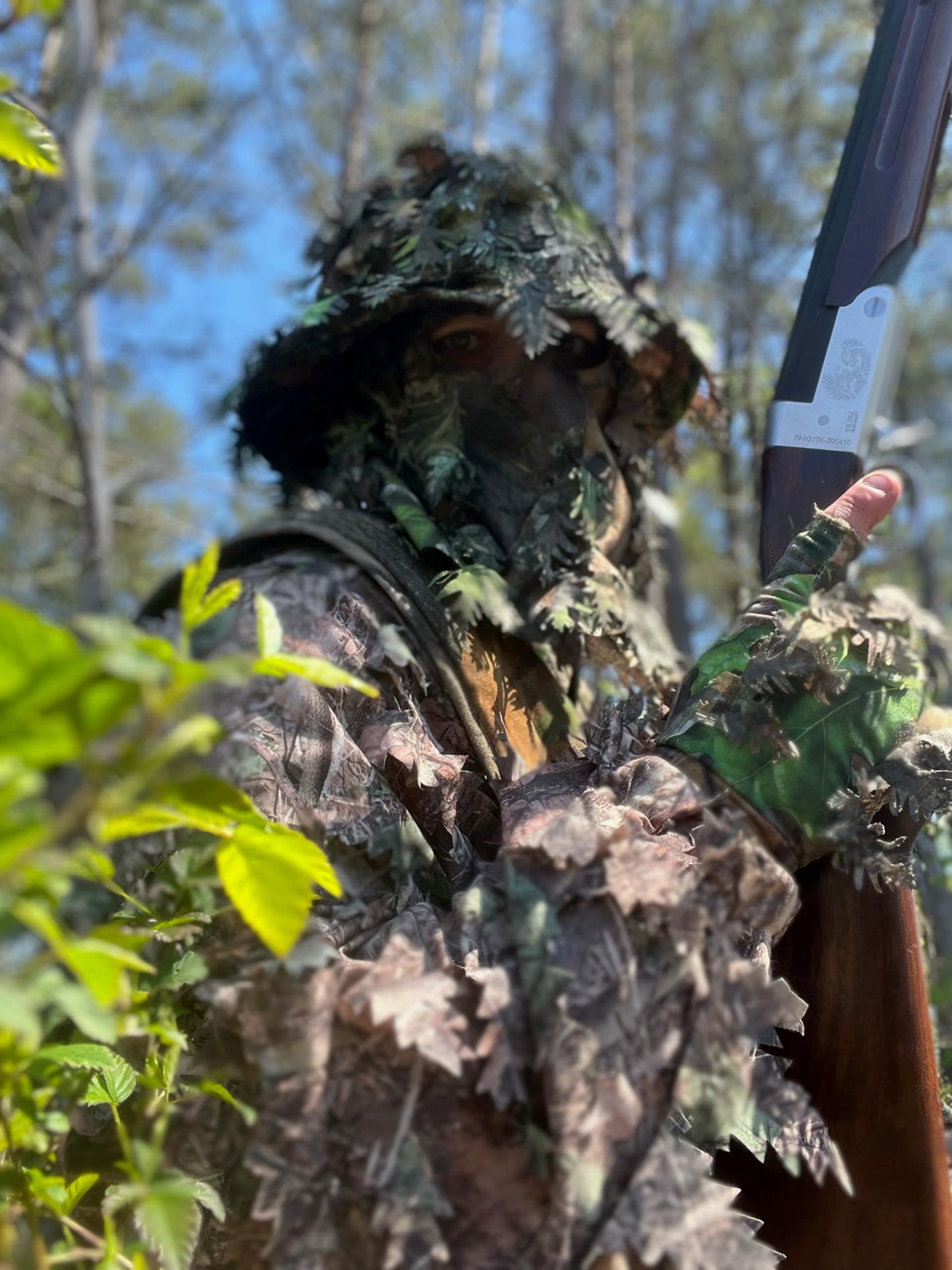 QuikCamo Realtree & Mossy Oak 3D Leafy Camo Face Mask Bucket Hat for Men Deer Duck and Turkey Hunting (Fully Adjustable OSFM)