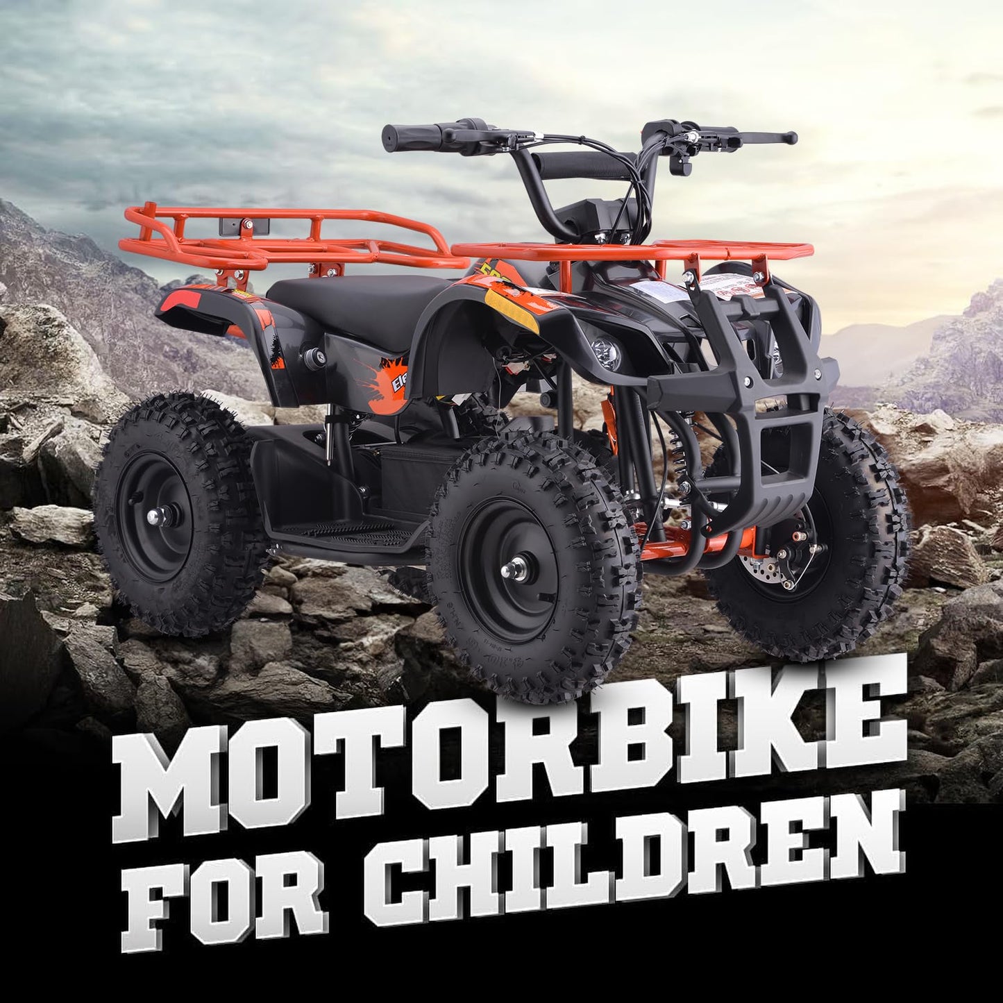 36V 4 Wheelers Electric ATV, Dirt Quad Vehicle Adjustable Speed, Kids Quad Bike 500W 12-15MPH Dual Suspension for Kids Ages 13+ (Green)