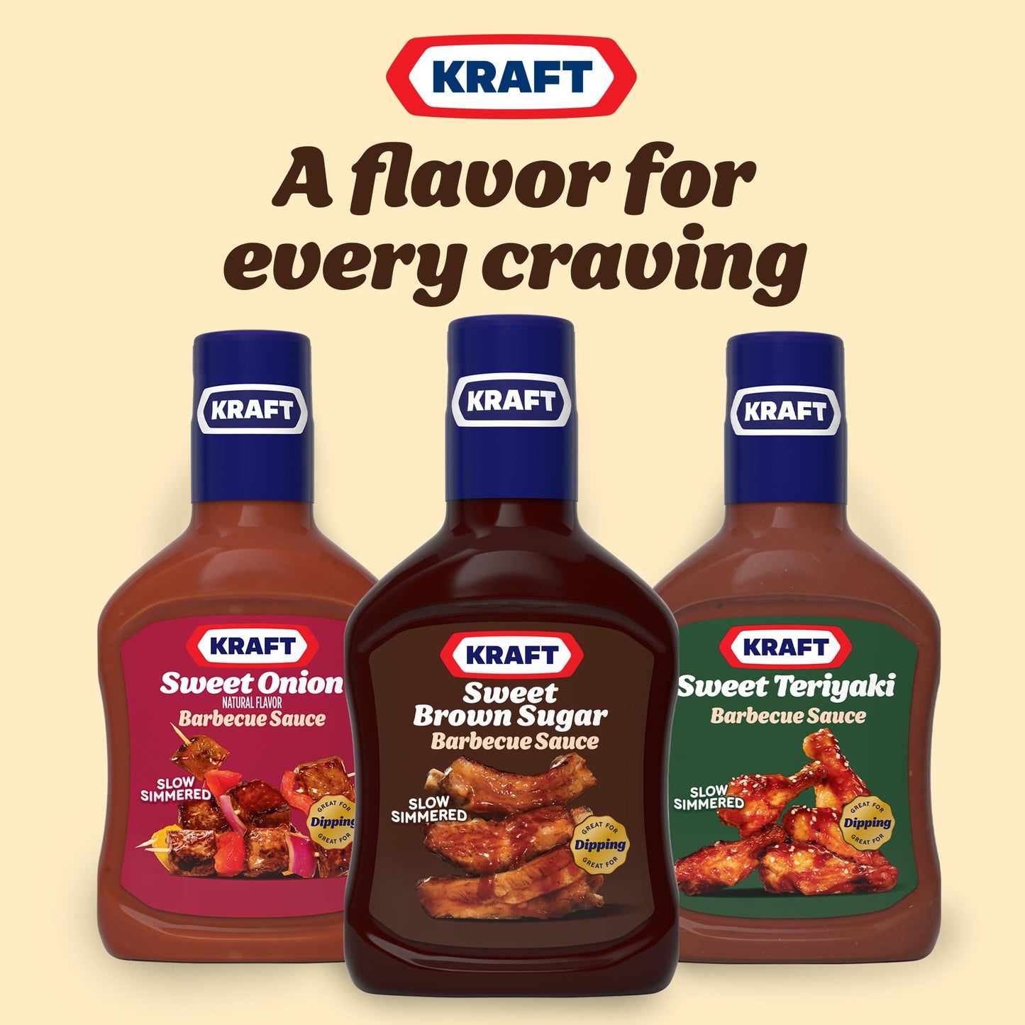 Kraft Sweet Brown Sugar Slow-Simmered Barbecue Sauce, 18 oz Bottle