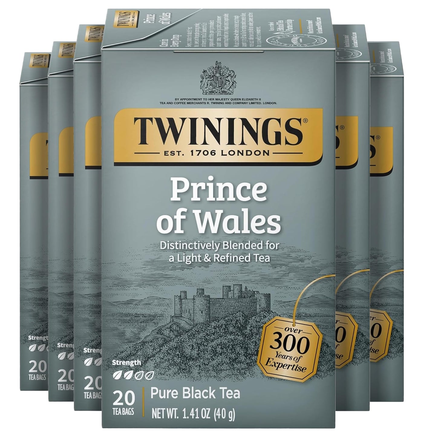 Twinings English Breakfast Black Tea Individually Wrapped Bags, 100 Count (Pack of 1), Smooth, Flavourful, and Robust, Caffeinated, Enjoy Hot or Iced, 100 Teabags