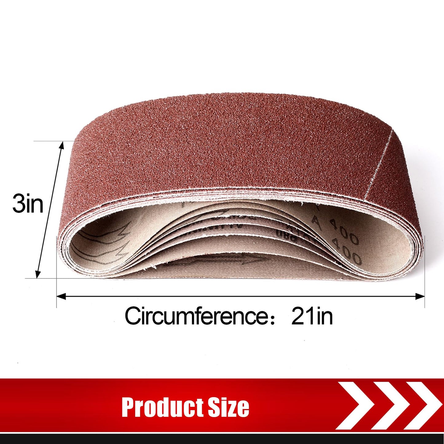 3×18 Inch Belt Sander Sanding Belt, 21 Pack Belt Sander Paper 40/60/80/120/180/240/400 Grits Assortment Aluminum Oxide Sanding Belts for Belt Sander Knife Sharpening Wood Metal Polishing