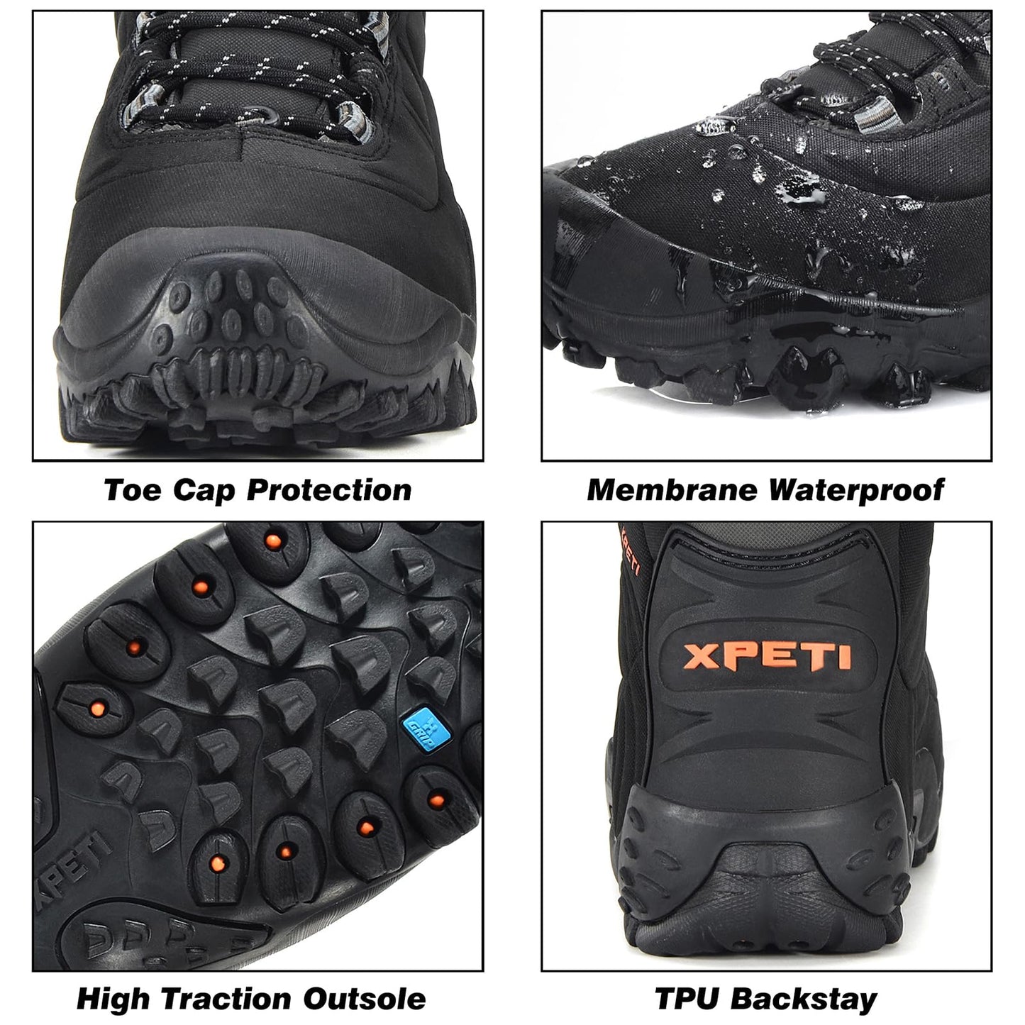 XPETI Women's Thermator Mid High-Top Waterproof Outdoor Hiking Boot