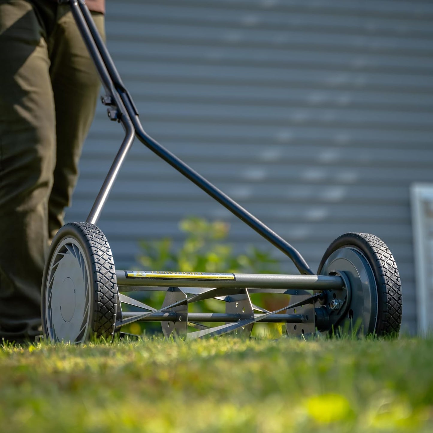 American Lawn Mower Company 1204-14 14-Inch 4-Blade Push Reel Lawn Mower, Red