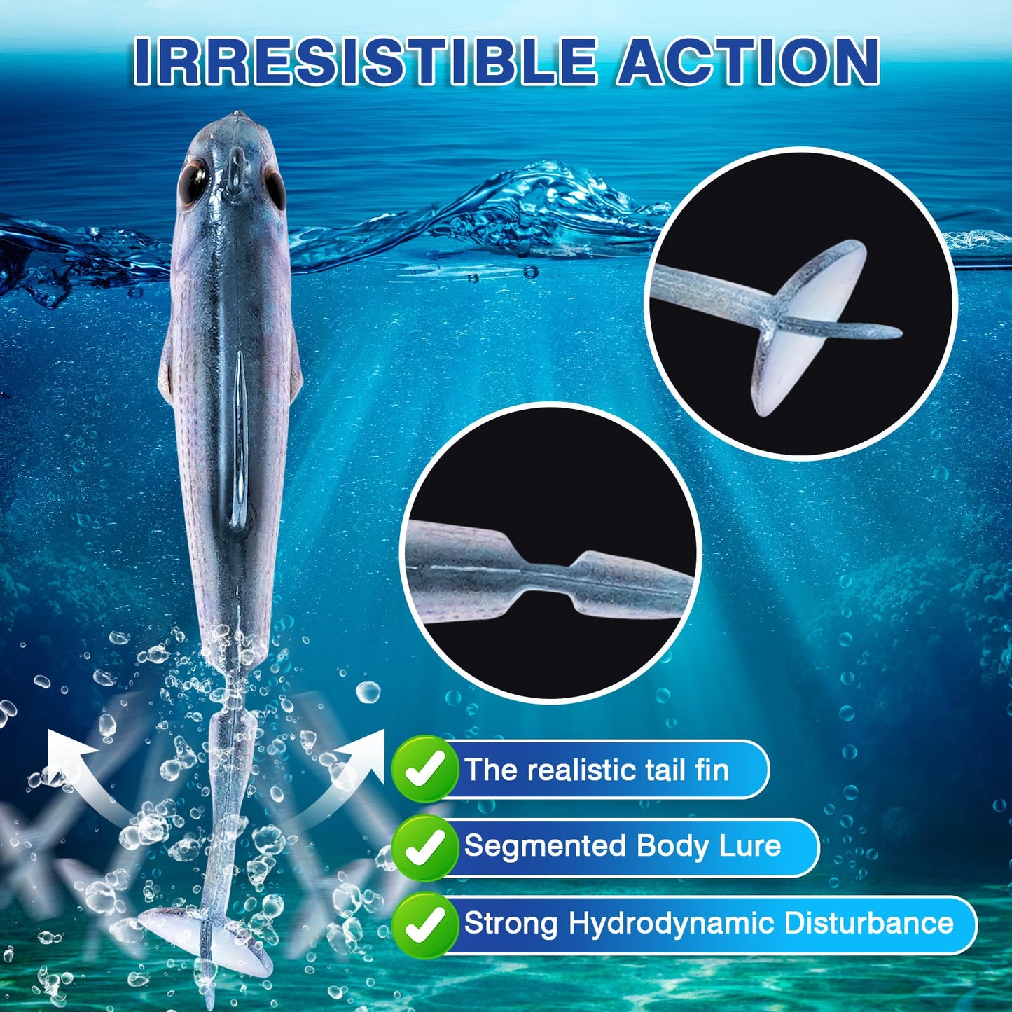 2.5/3.5In Swim Baits for Bass Fishing, Pre-Rigged Jig Heads Soft Plastic Walleye Fishing Lures, Paddle Tail Swimbaits for Bass Fishing, Fishing Bait for Freshwater Saltwater Gifts