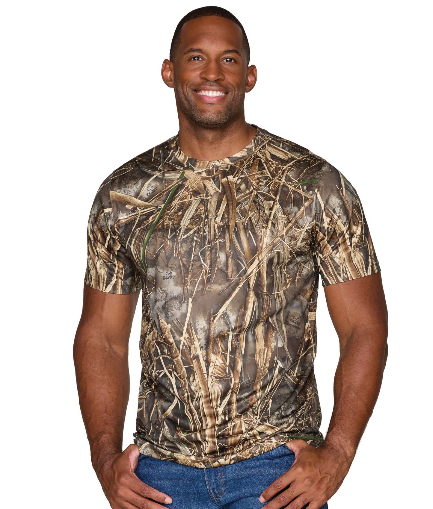 Realtree Men's Essential Camo Lightweight Performance Short Sleeve Shirt