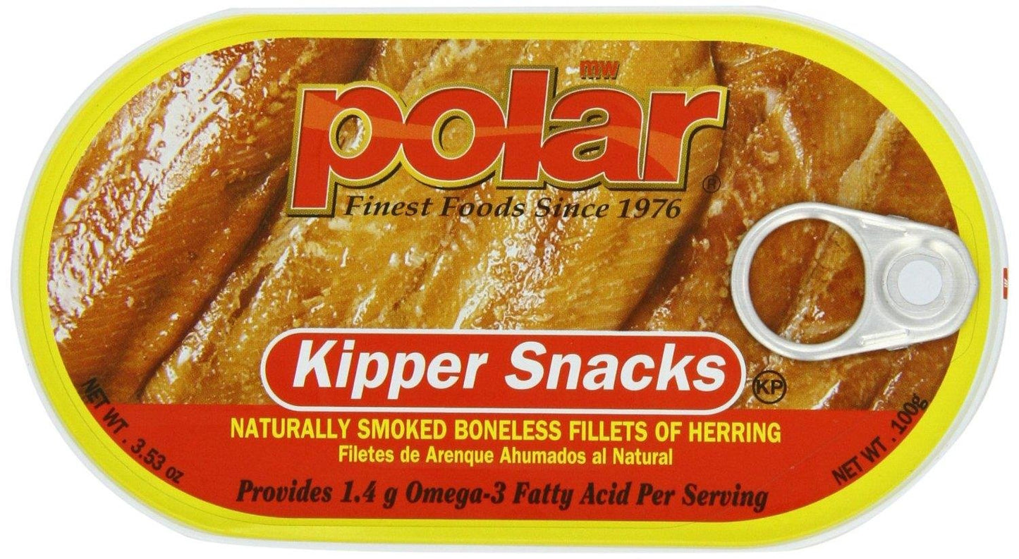 MW Polar Herring, Kipper Snacks, 3.53-Ounce (Pack of 12), 90% Less Sodium, Ready to Eat Canned Fish, Good Source of Vitamin D, Naturally Wood Smoked, No Artificial Flavors or Ingredients