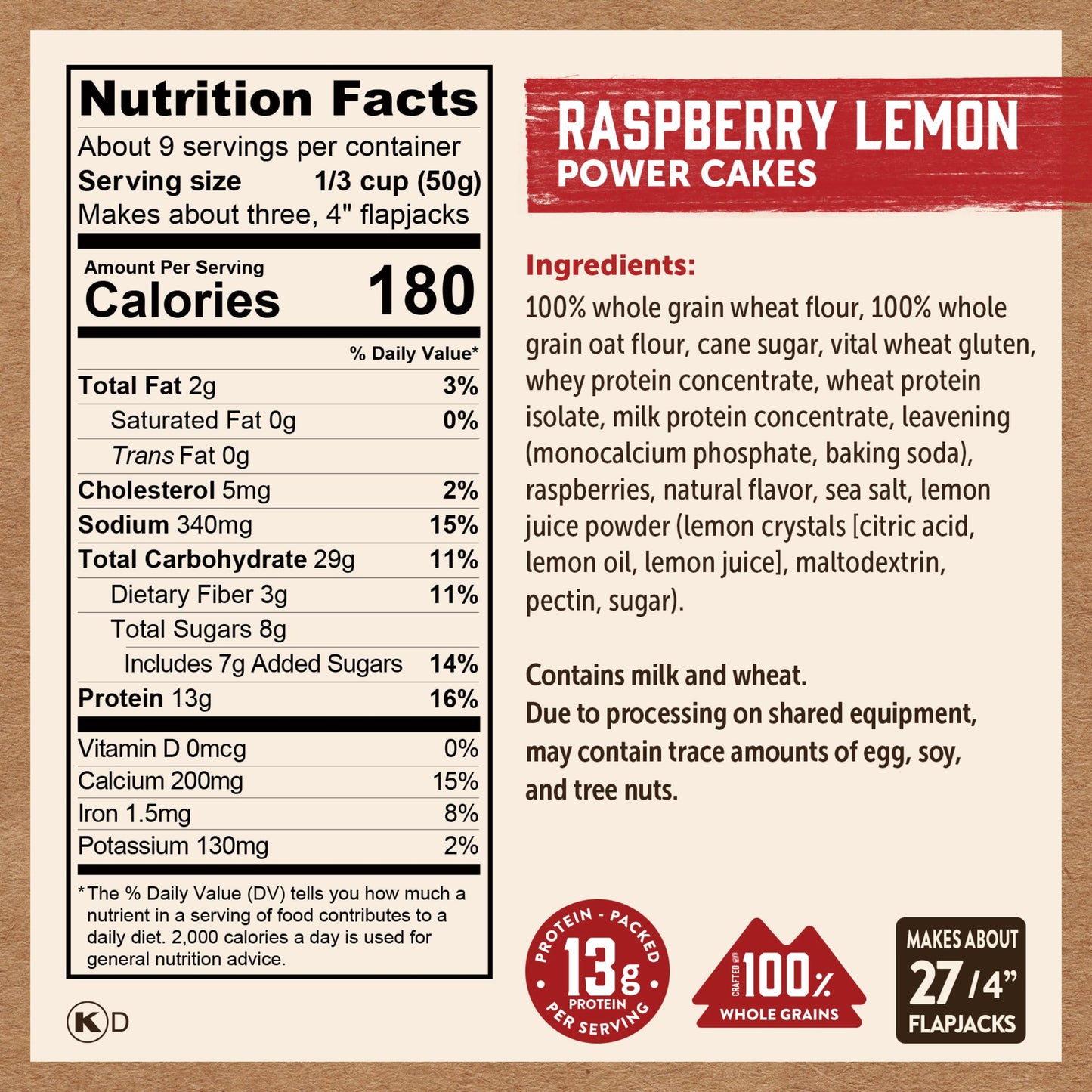 Kodiak Cakes Protein Pancake Power Cakes, Flapjack and Waffle Baking Mix, Buttermilk, 20 Oz, (Pack of 6)