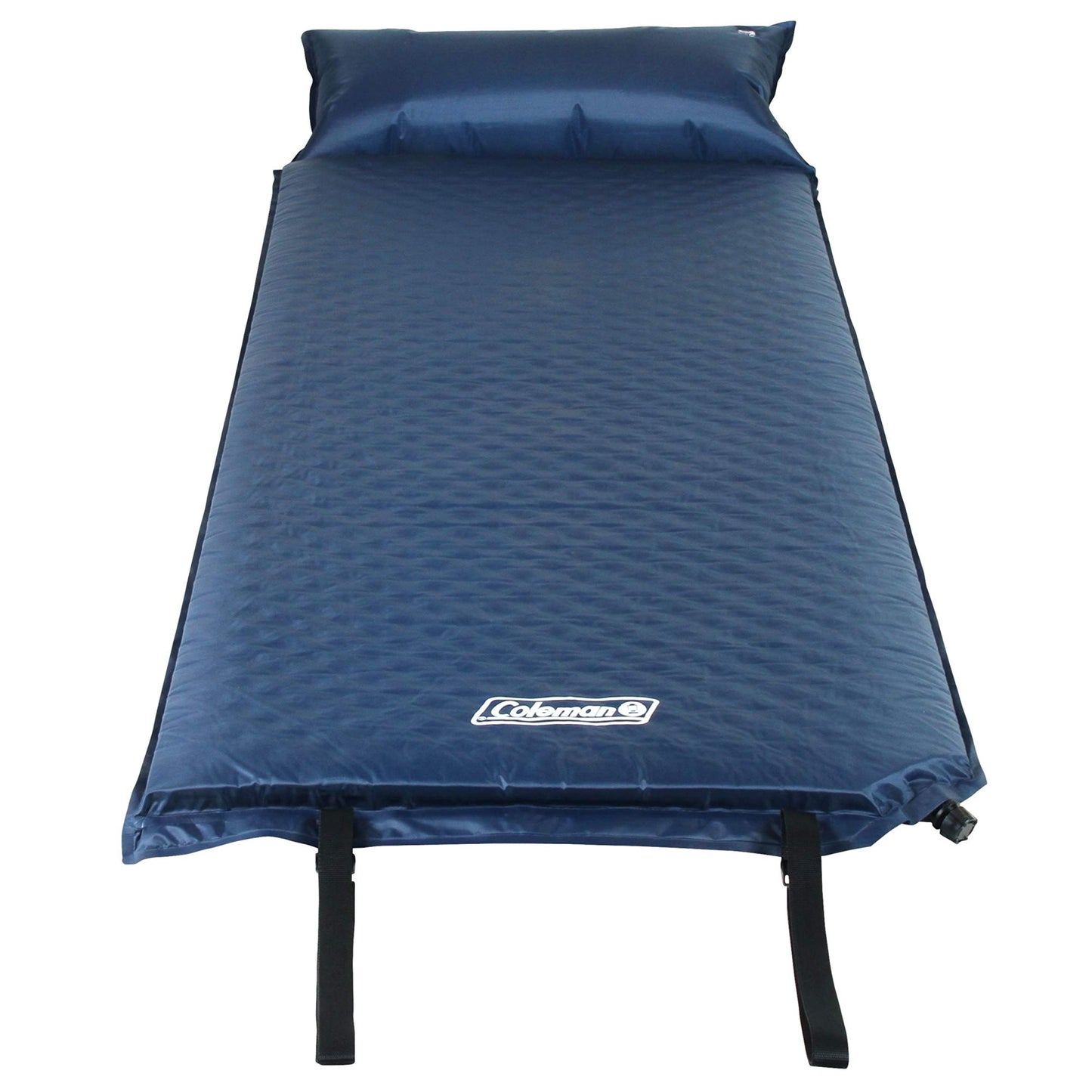 Coleman Self-Inflating Sleeping Pad with Pillow, Lightweight Inflatable Camp Pad with Extra Support & Quick Deflation, No Air Pump Needed