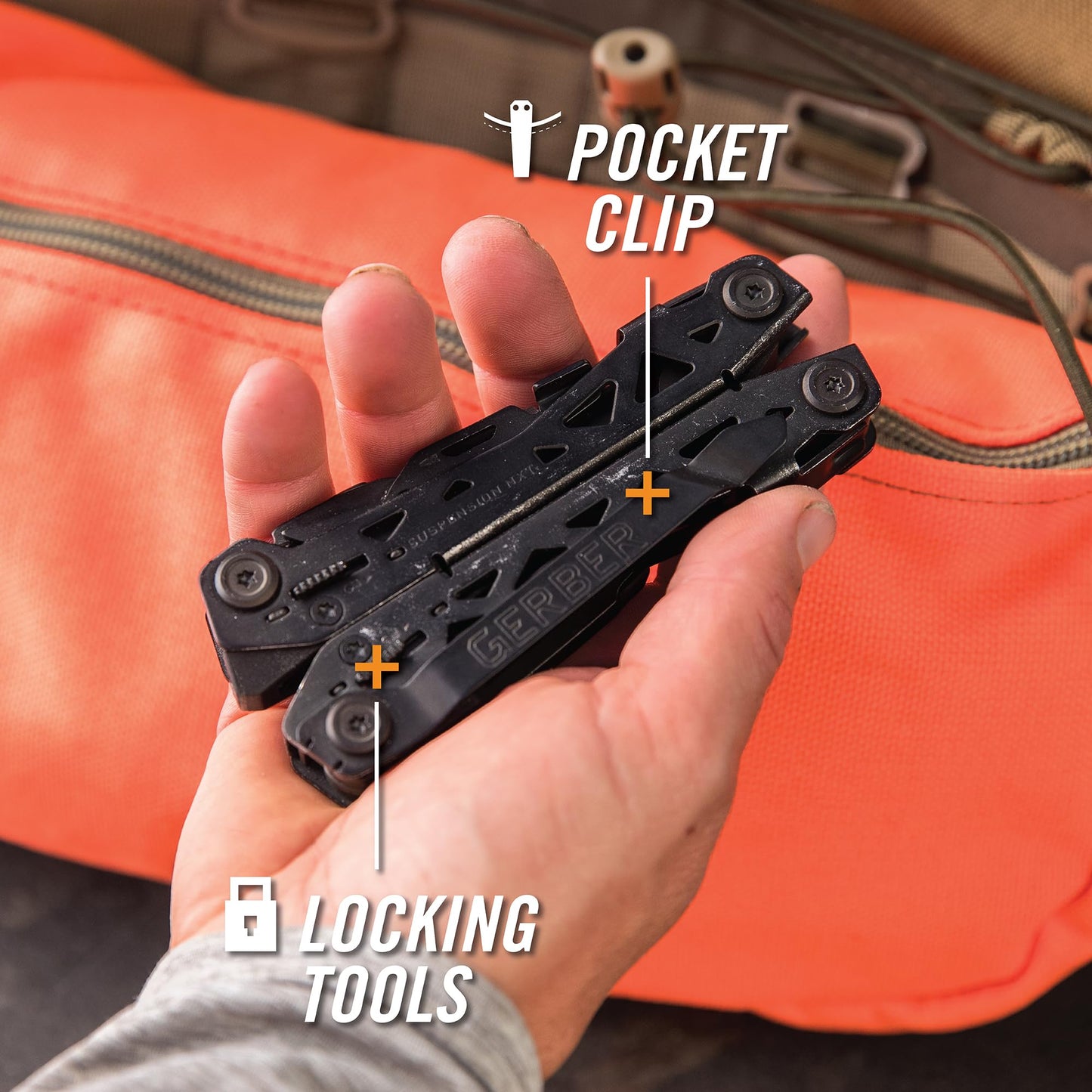 Gerber Gear Suspension-NXT 15-in-1 EDC Multi tool with Pocket Knife, Needle Nose Pliers and Wire Stripper Tools, Gifts for Men, Survival and Camping Gear, Stainless Steel