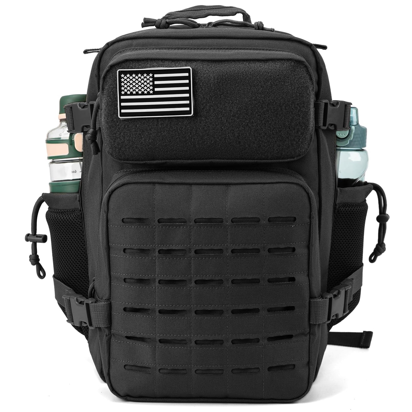 QT&QY 25L/35L/45L Military Tactical Backpack For Men Molle Daypack 3 Day Bug Out Bag Hiking Rucksack With Bottle Holder