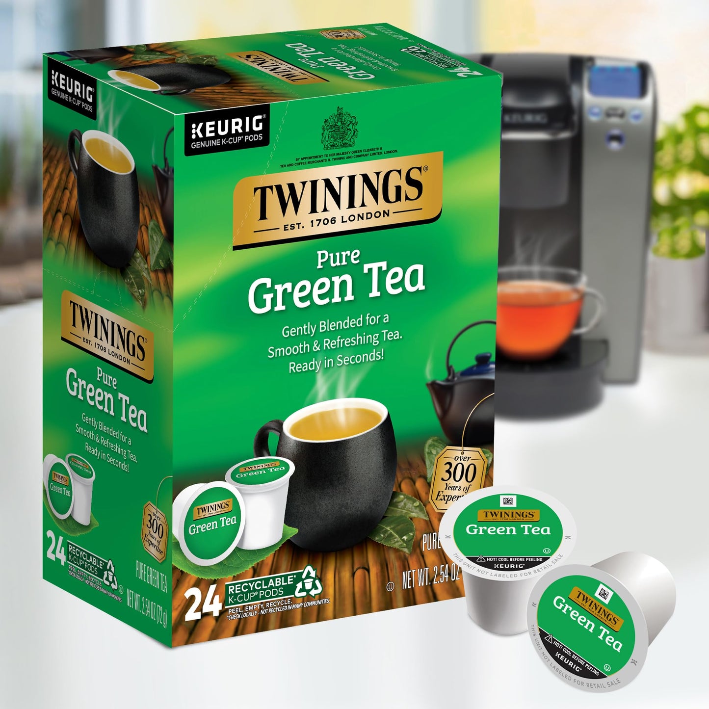 Twinings English Breakfast Black Tea K-Cup Pods for Keurig, 24 Count (Pack of 1), Smooth, Flavourful, Robust, Caffeinated, Enjoy Hot or Iced