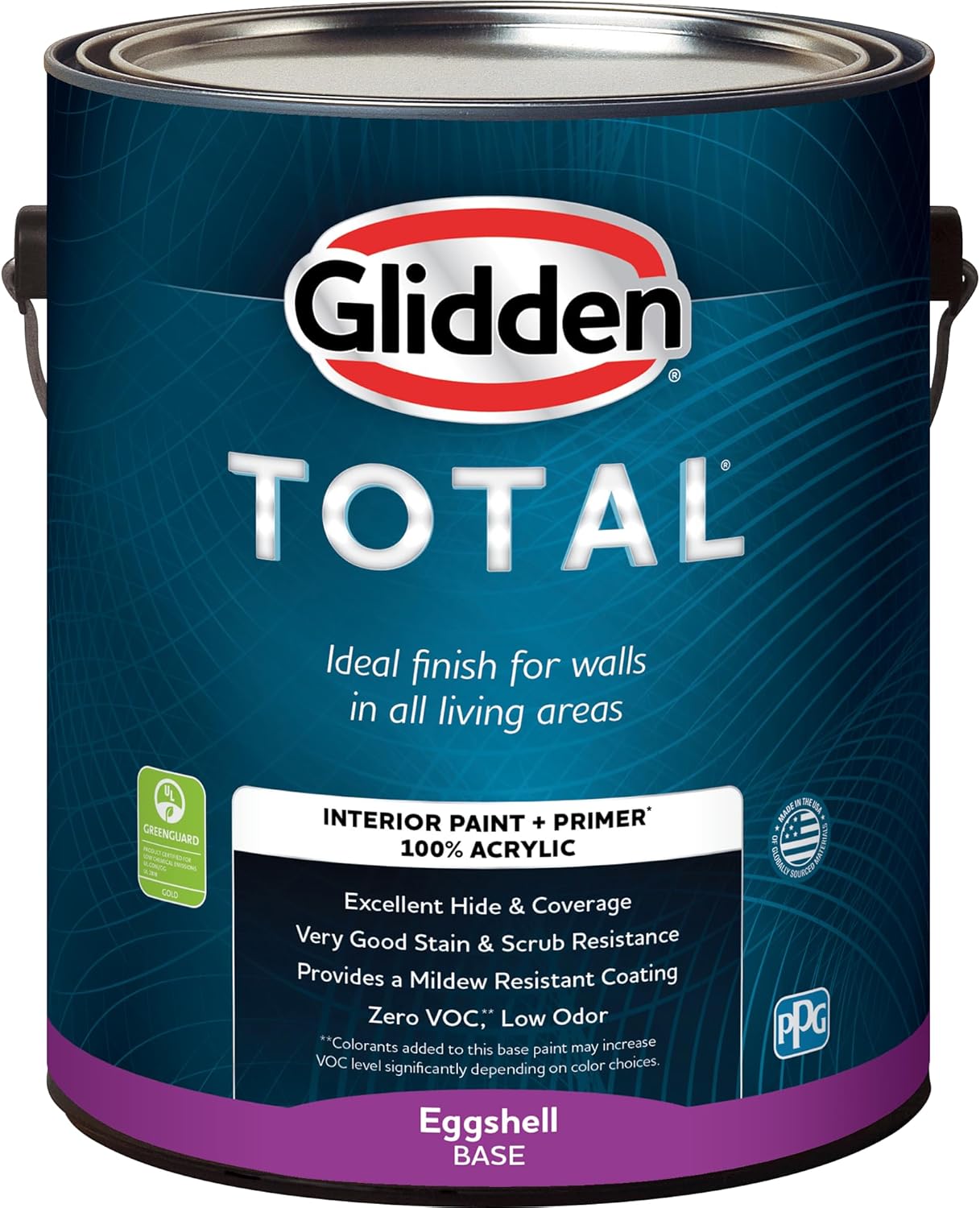 Glidden Interior Paint + Primer: Beige/Toasted Almond, One Coat, Semi-Gloss, 1-Quart