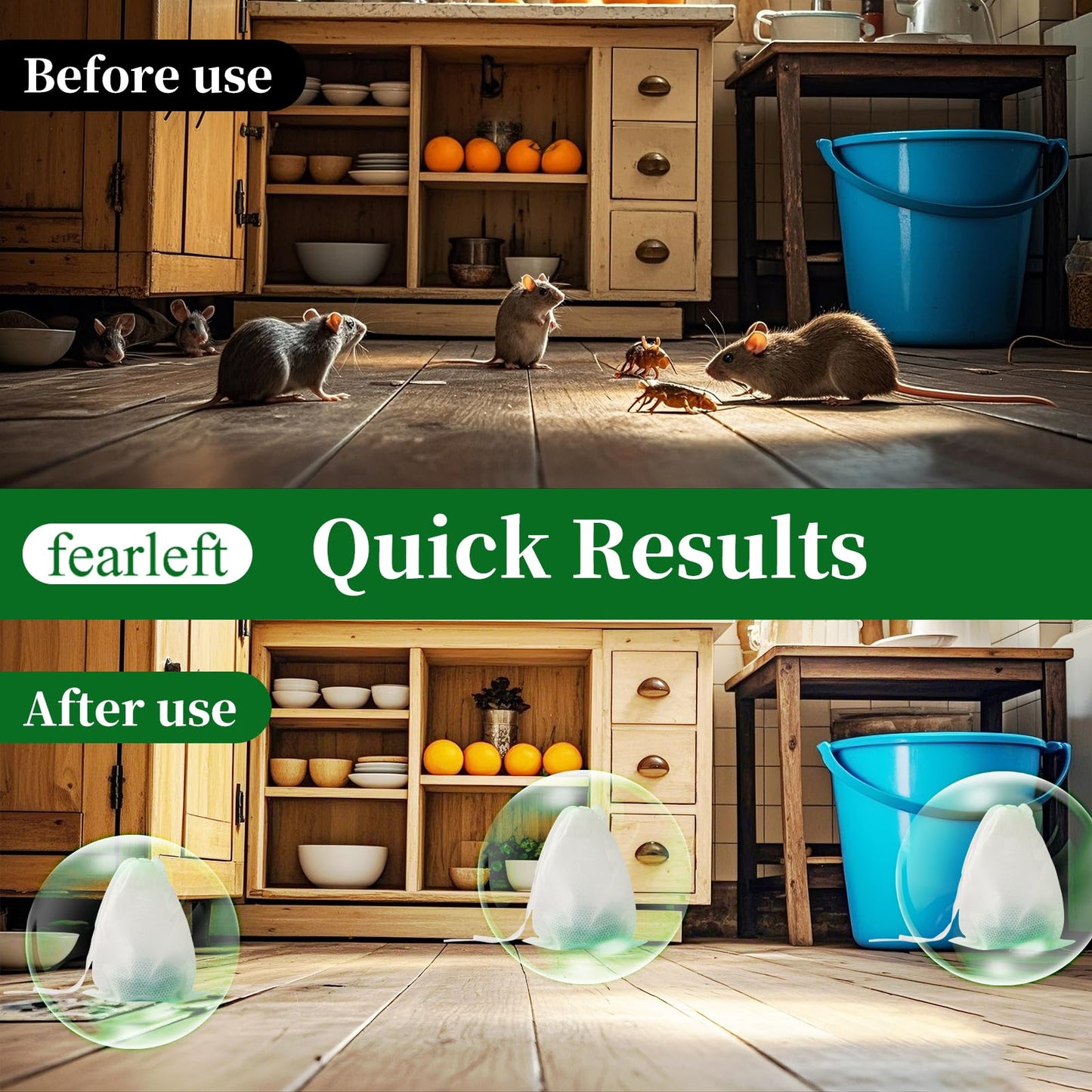 Mouse Rodent Repellent, 24 Pack Peppermint Oil for Mice Rats Squirrel Pests Repellent Indoor & Outdoor Use, Natural Rat Mouse Deterrent Family & Pet Safe