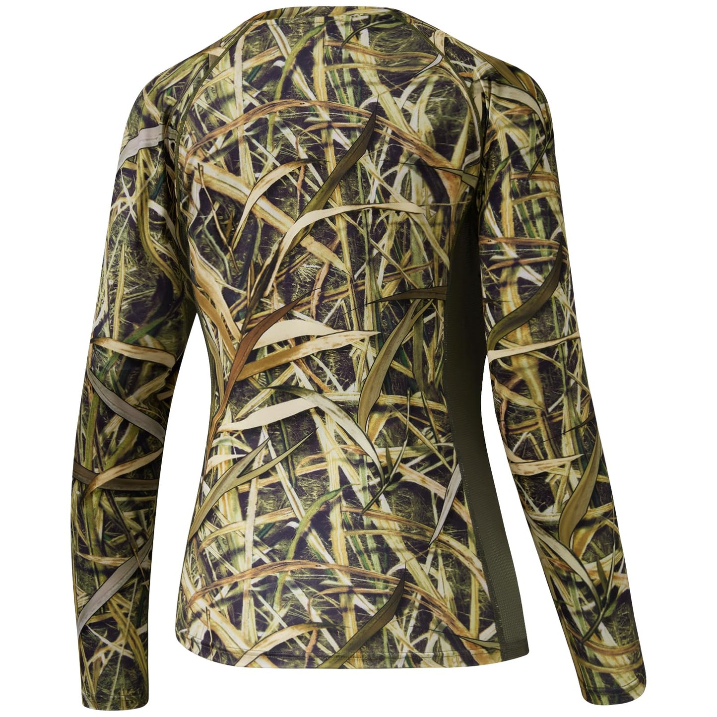 BASSDASH Women’s Camo Hunting Shirt Long Sleeve UPF 50+ Sun Protection Performance Tee Fishing Hiking
