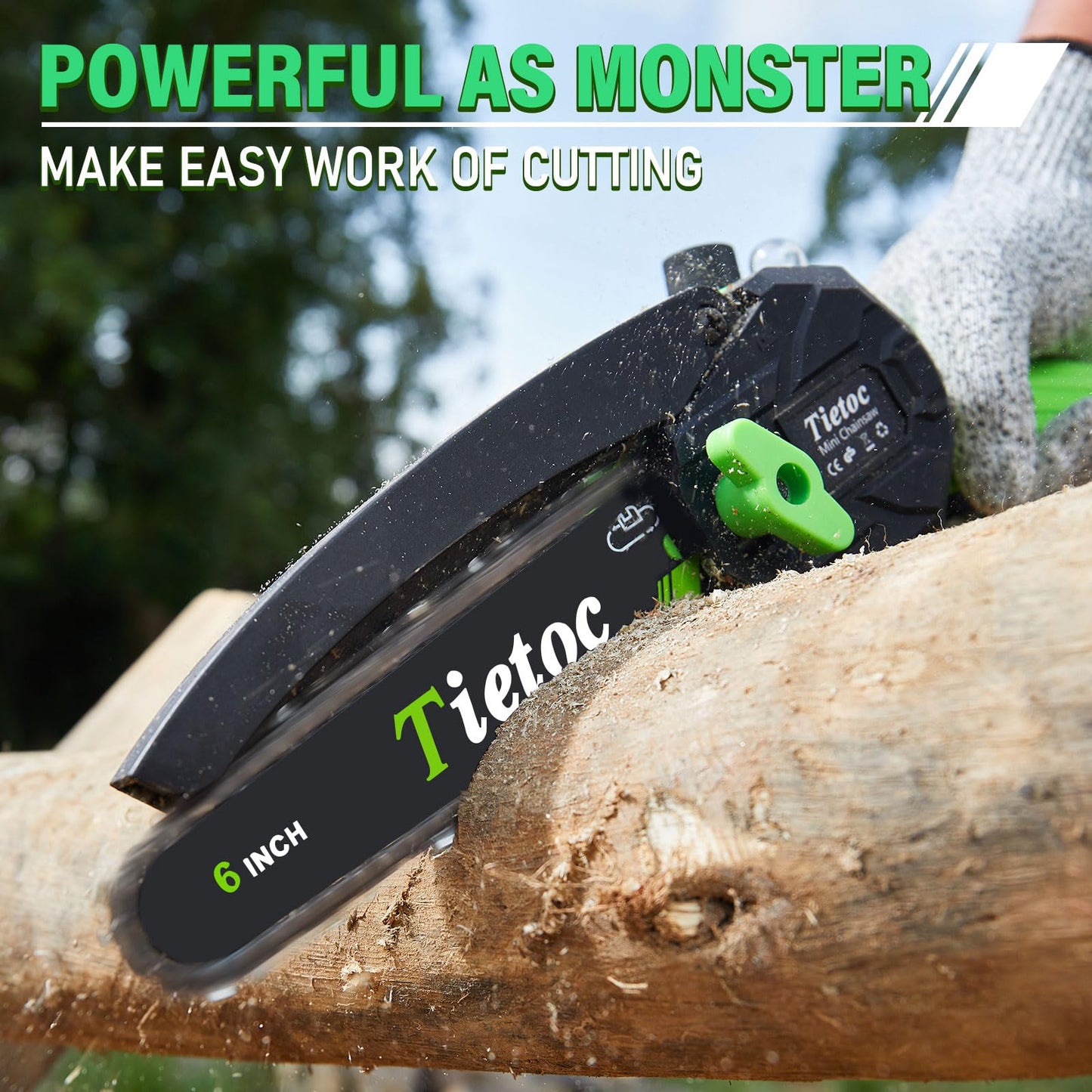 Tietoc Mini Chainsaw 6 Inch with 2 Batteries, Electric Saw Gifts for Men Dad Husband Gardener, Cool Gadgets for Men 2025, Mens Gifts for Fathers Birthday, Perfect Gifts Idea for Mothers Mom Women