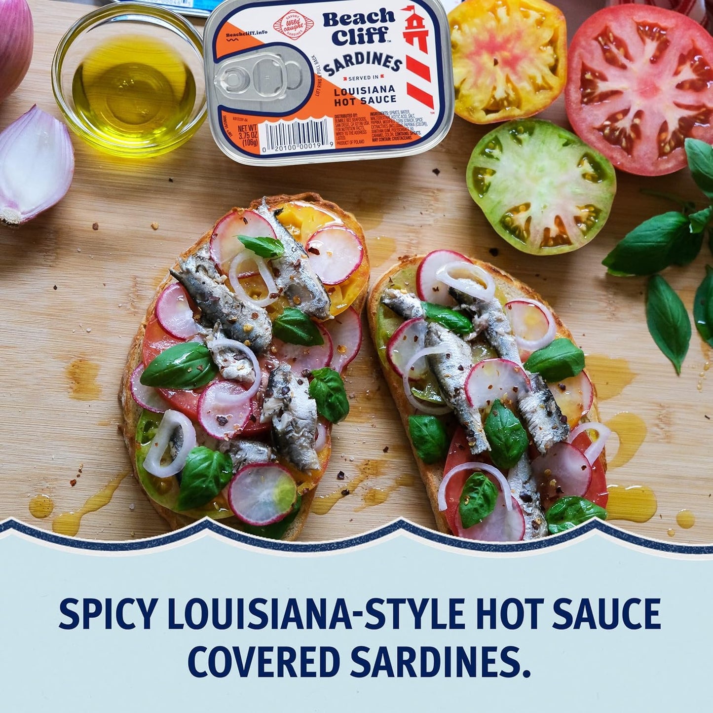 Beach Cliff Sardines in Water, 3.75 oz Can (Pack of 12) - Wild Caught Sardines - 12g Protein per Serving - Gluten Free, Keto Friendly