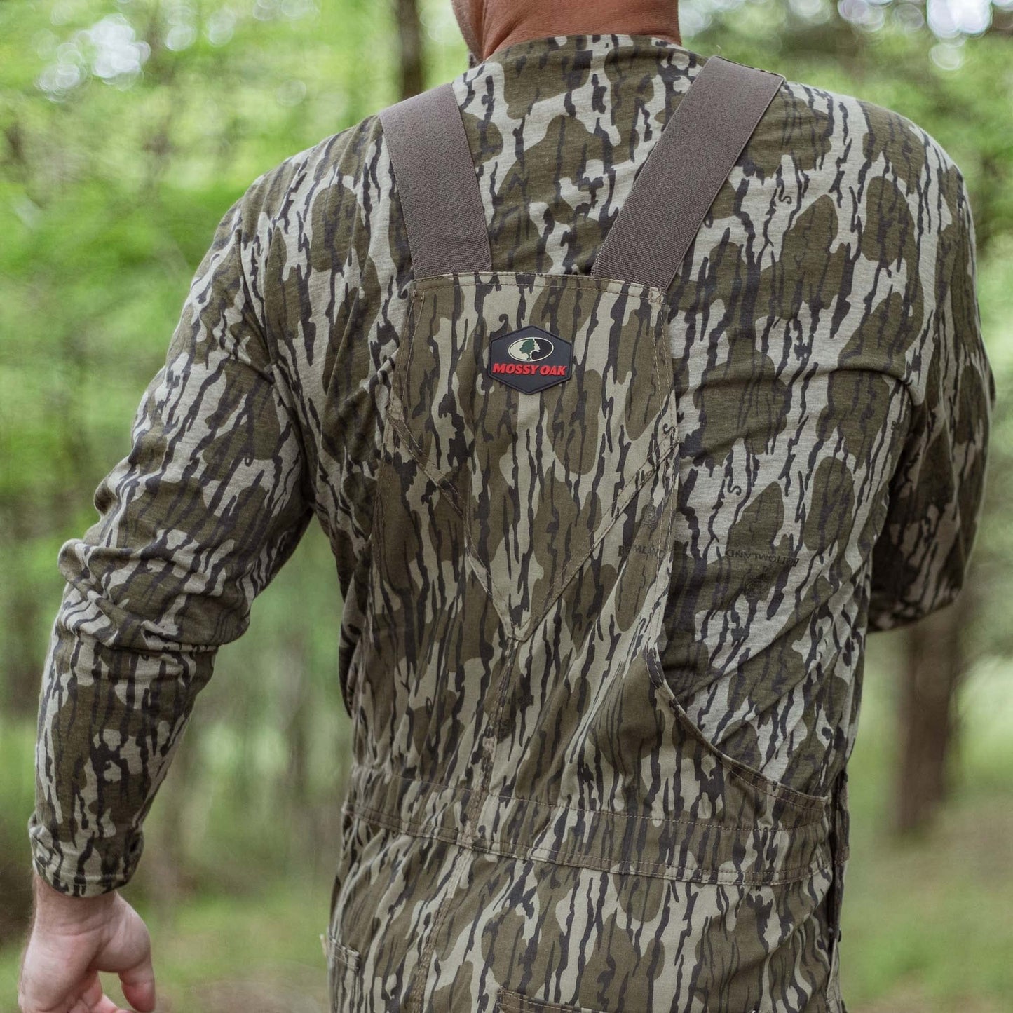 Mossy Oak Cotton Mill 2.0 Camo Hunting Bibs, Uninsulated Camo Overalls for Men