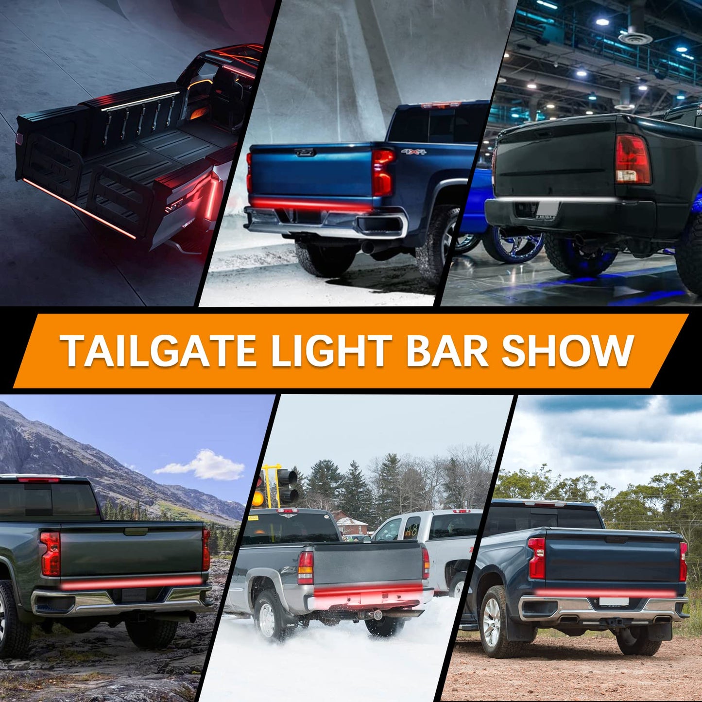 60 Inch LED Tailgate Light Bar with Reverse & Sequential Turn Signals for Truck
