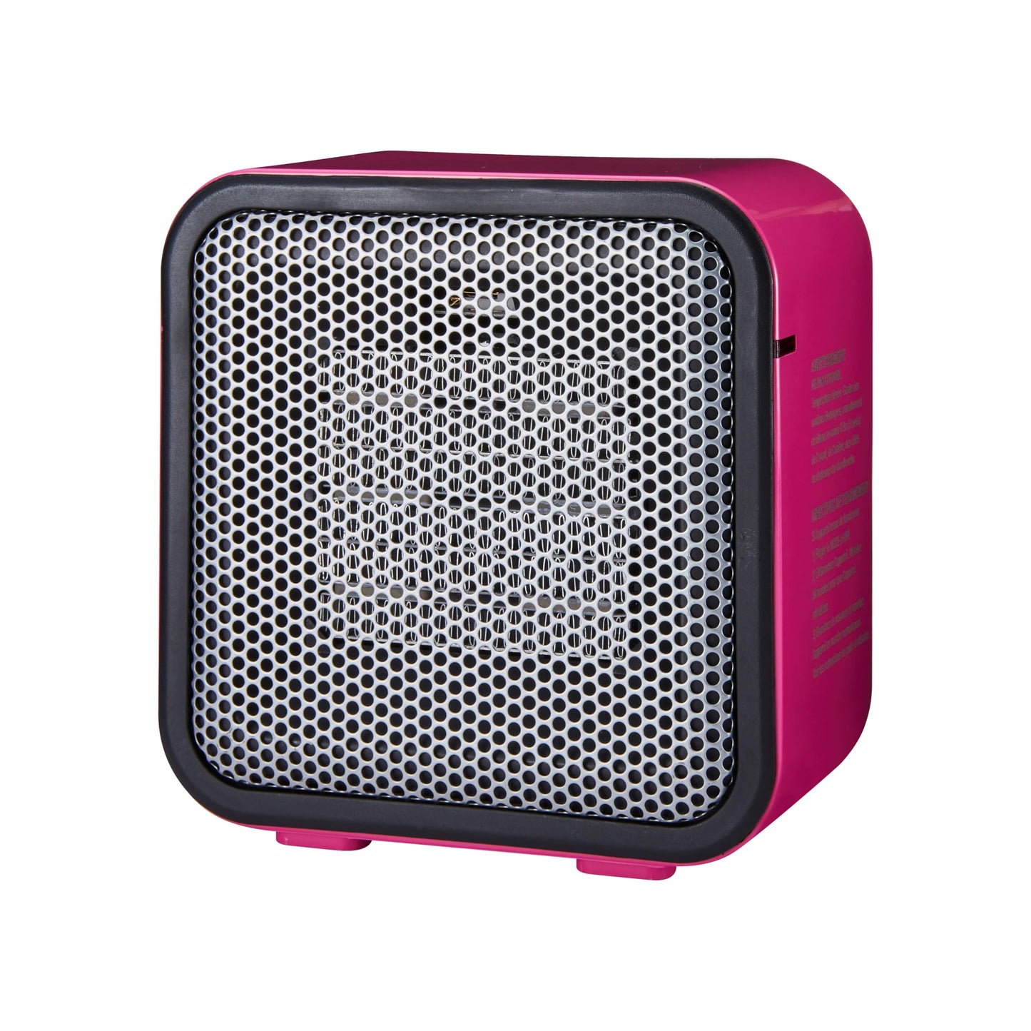 Amazon Basics Ceramic Space Heater, Mini Heater for Office Desk, Portable Tent Heater for Camping (Indoor Use), 500 W, With Tip-Over Protection, Lightweight (1.4 LBS), Black, 5.8"D x 3.4"W x 6"H