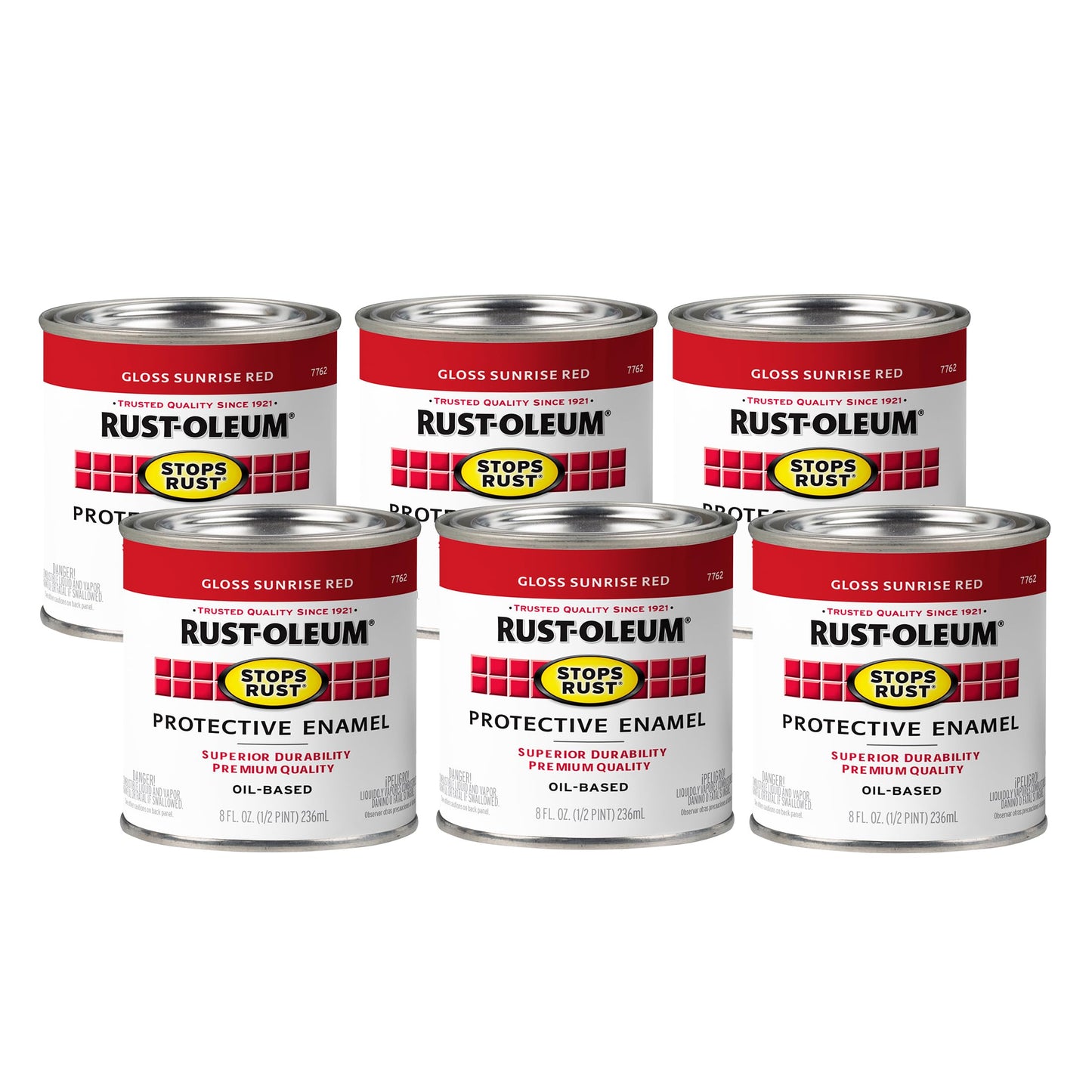 Rust-Oleum 7779502 Stops Rust Brush On Paint, Quart, Gloss Black, 32 Fl Oz (Pack of 1)