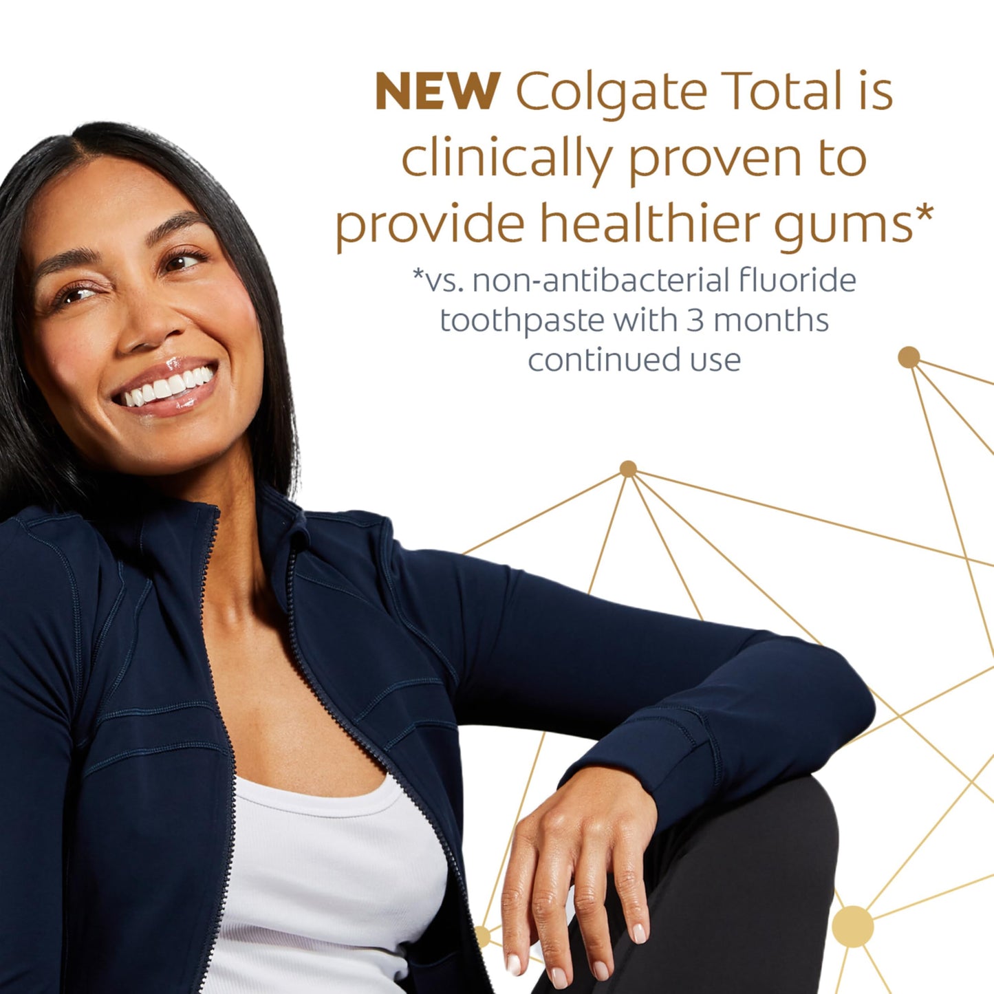 Colgate Total Whitening Toothpaste Paste, 5.1 oz, 4 Pack, Fluoride, Antibacterial, for Plaque, Gingivitis, Sensitivity, Stain Removal, Clinically Proven, Mint, Teeth Whitening, Stannous Fluoride