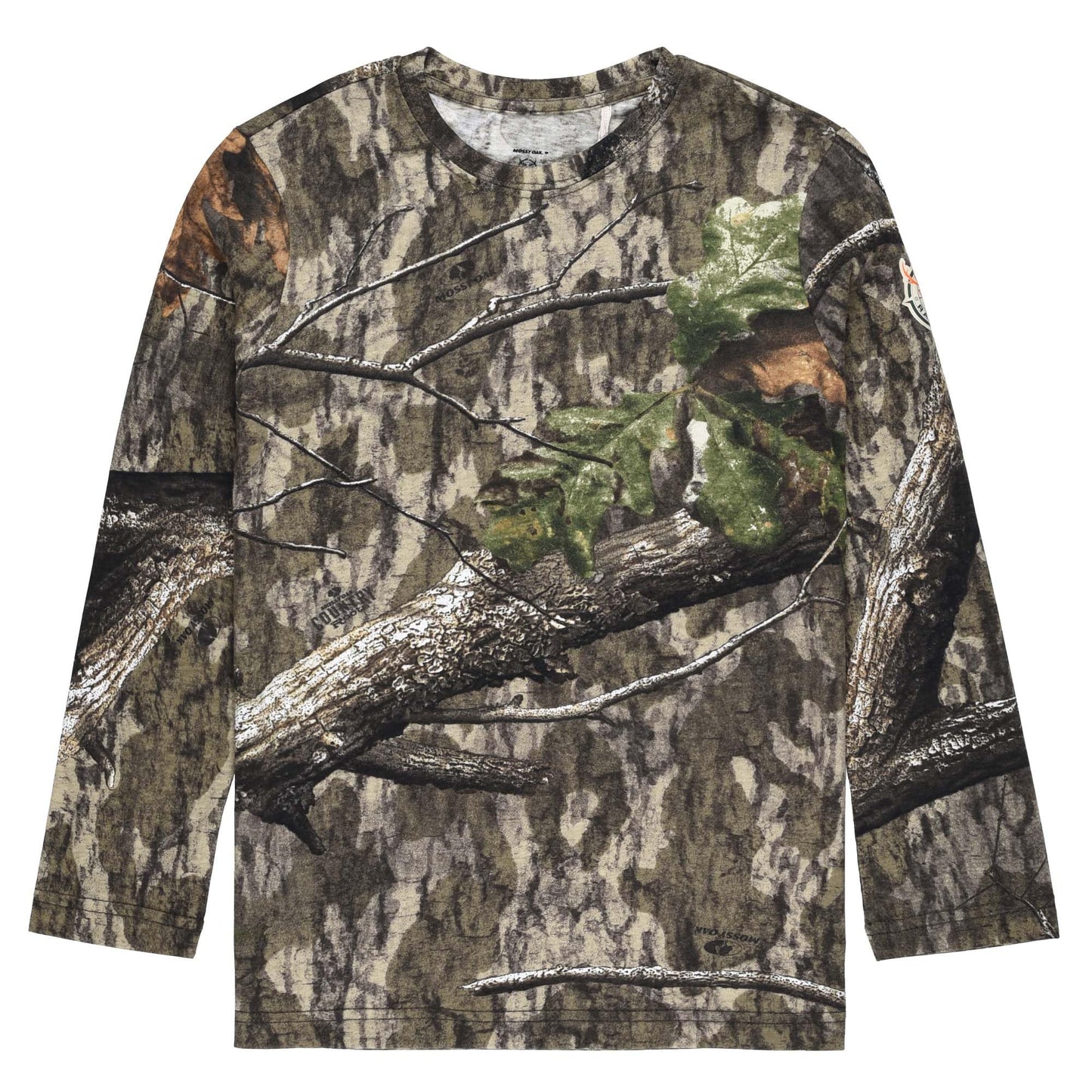 Realtree and Mossy Oak Authentic Youth Camouflage Pattern Long Sleeves Crewneck Tee Shirts for Kids