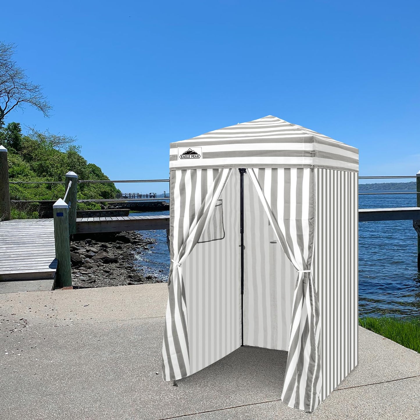 EAGLE PEAK Flex Compact 4x4 Pop-up Canopy Changing Room, Portable Dressing Room, Privacy Changing Tent for Indoor Fashion Photoshoots, Camping, or Pool, Purple