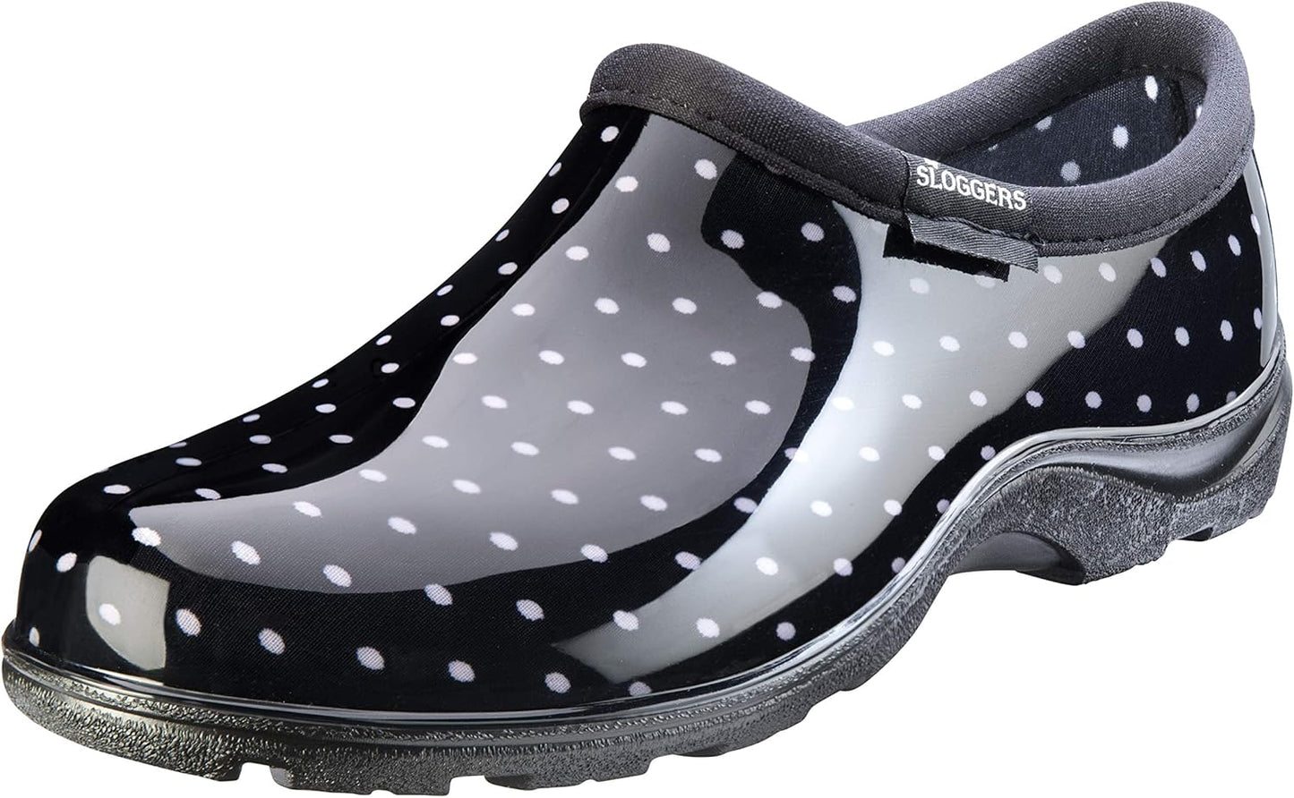 Sloggers Original Waterproof Rain and Garden Shoe for Women– Outdoor Slip-On Garden Clog - Made in The USA with Premium Comfort Insole and Arch Support - Classic Chicken Black, Size 8